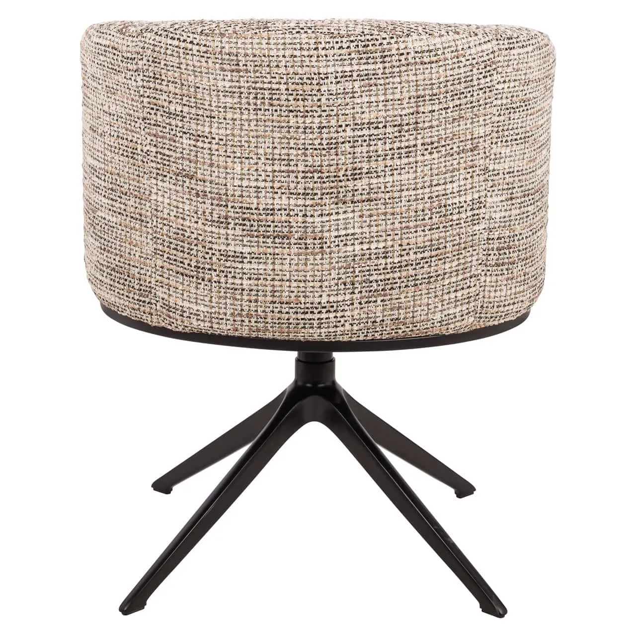 Esszimmerstuhl Cheyenne trendy nature Drehsessel, von hinten gesehen auf weißem Hintergrund - Richmond Interiors