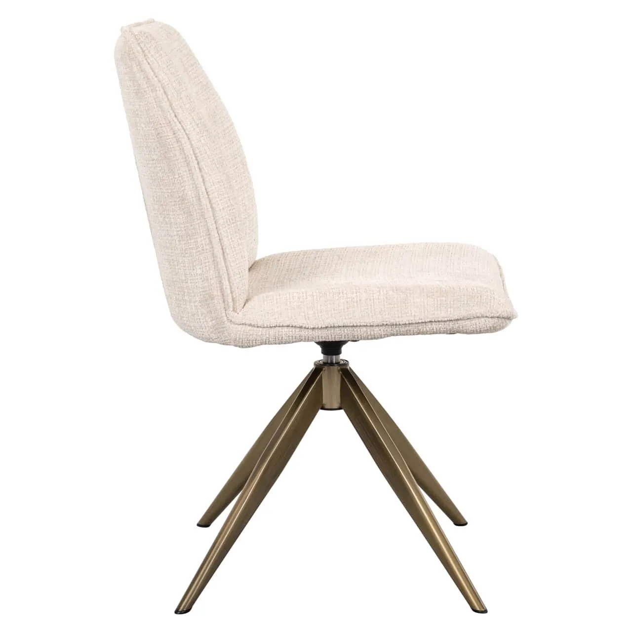 Esszimmerstuhl Dakota Niagara beige Swivel, von der Seite auf weißem Hintergrund - Richmond Interiors