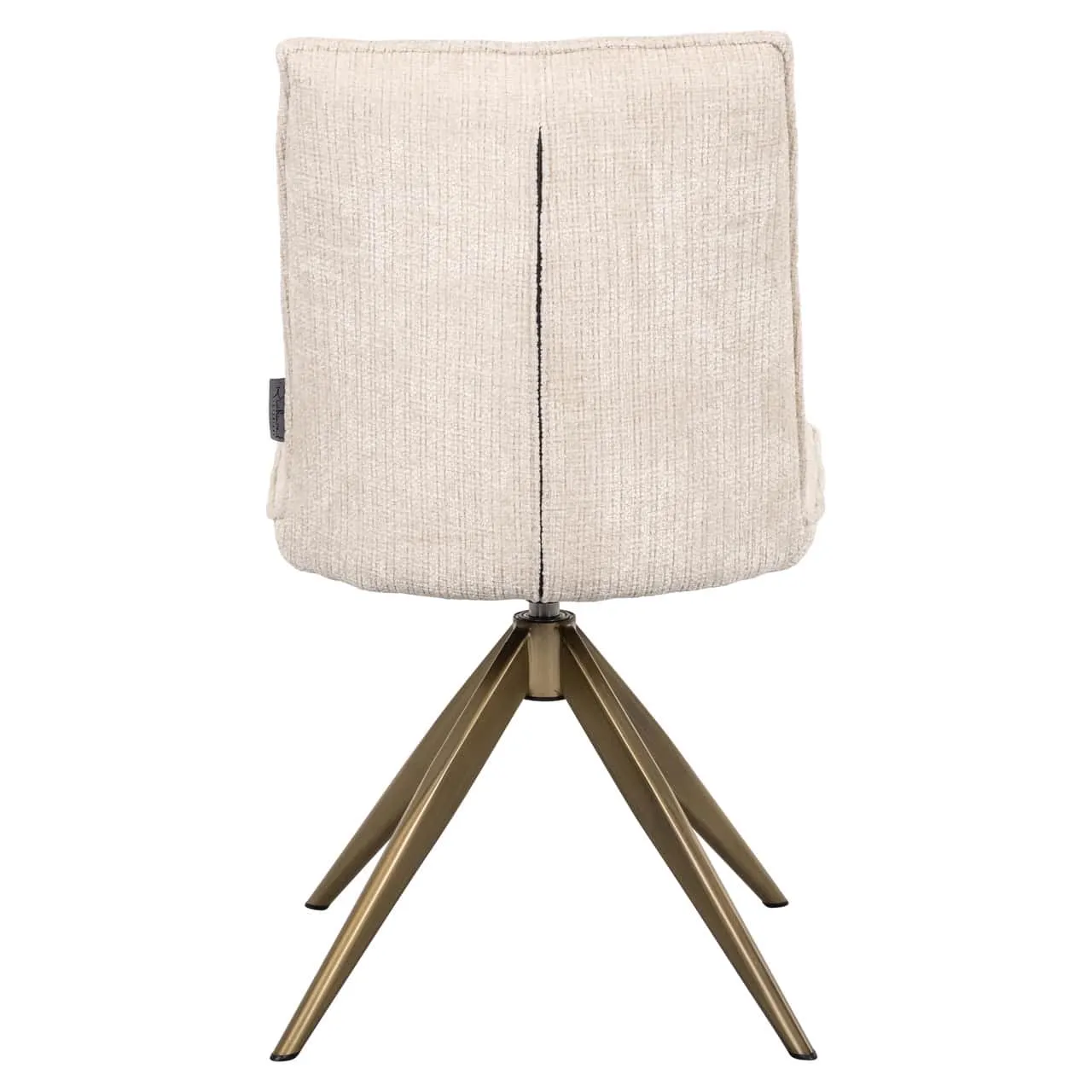 Esszimmerstuhl Dakota Niagara beige Swivel von hinten auf weißem Hintergrund - Richmond Interiors