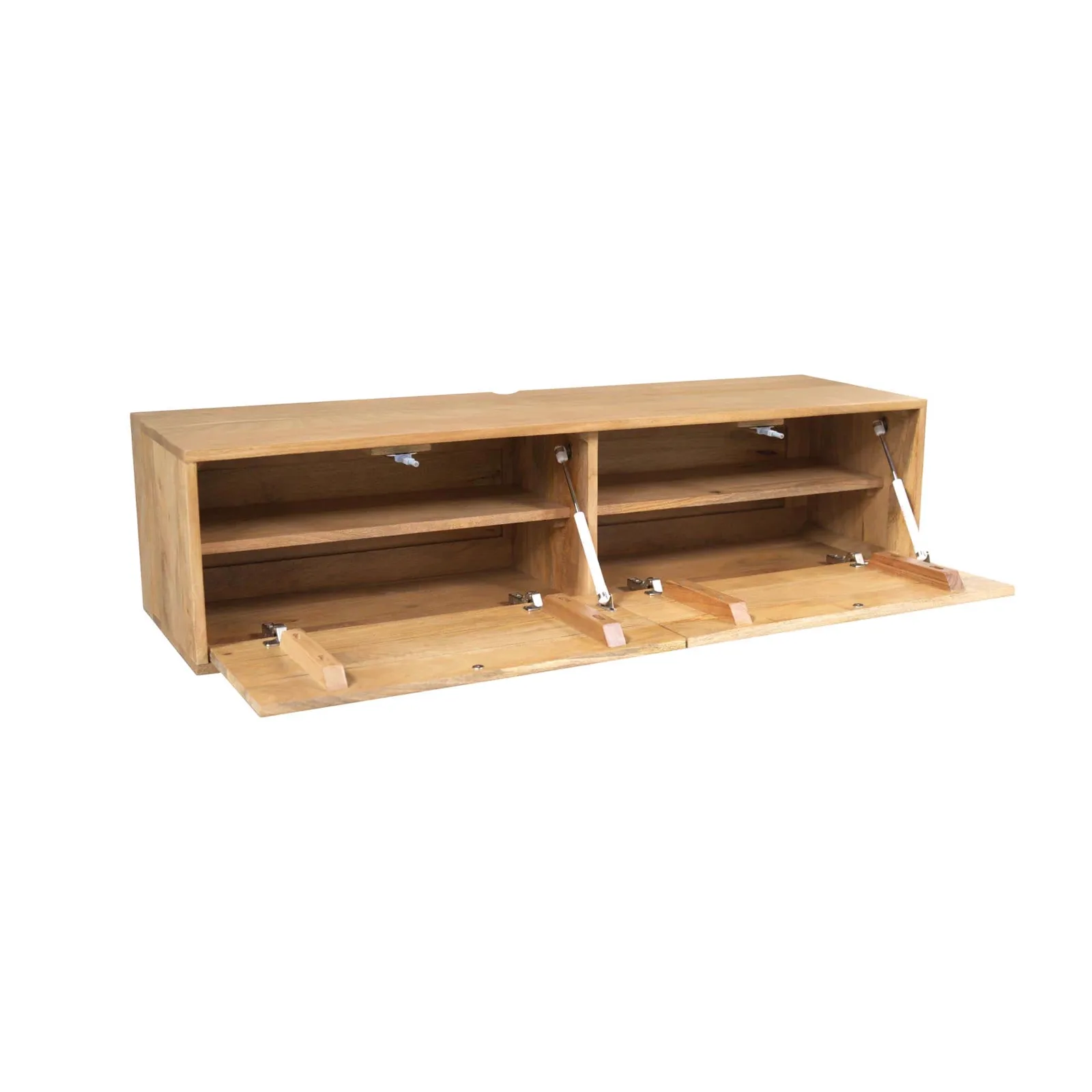 Floating TV unit Vision Natural Mango Wood 120 cm - Starfurn