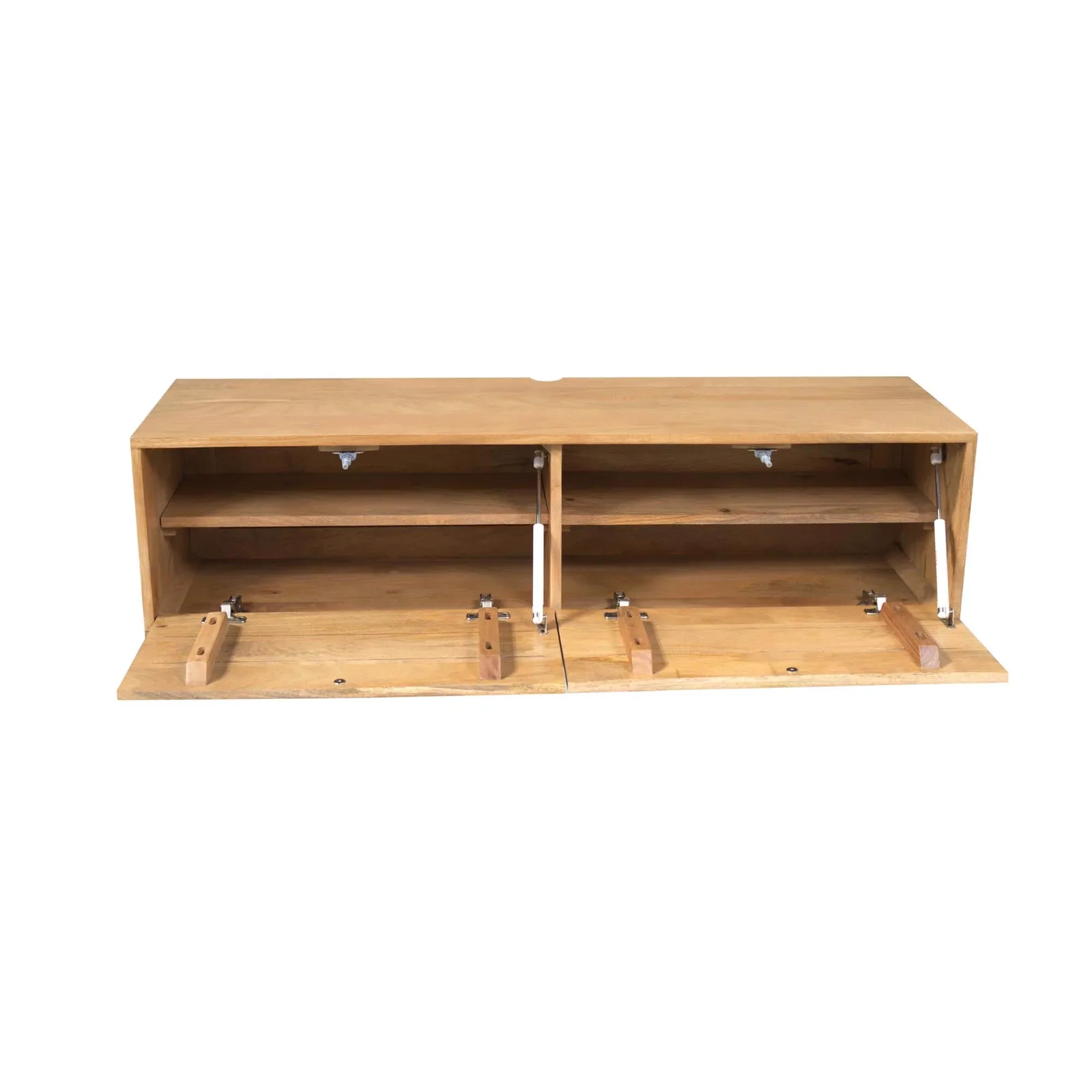 Floating TV unit Vision Natural Mango Wood 120 cm - Starfurn