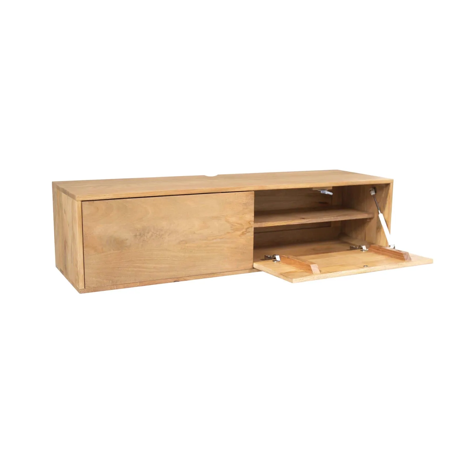 Floating TV unit Vision Natural Mango Wood 120 cm - Starfurn