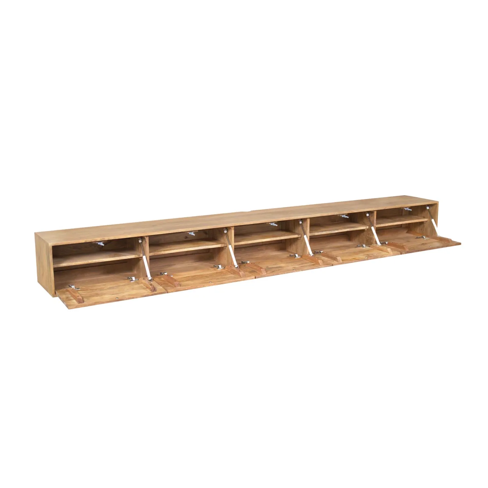 Schwebendes TV-Lowboard Vision Natur Mangoholz 280 cm - Starfurn