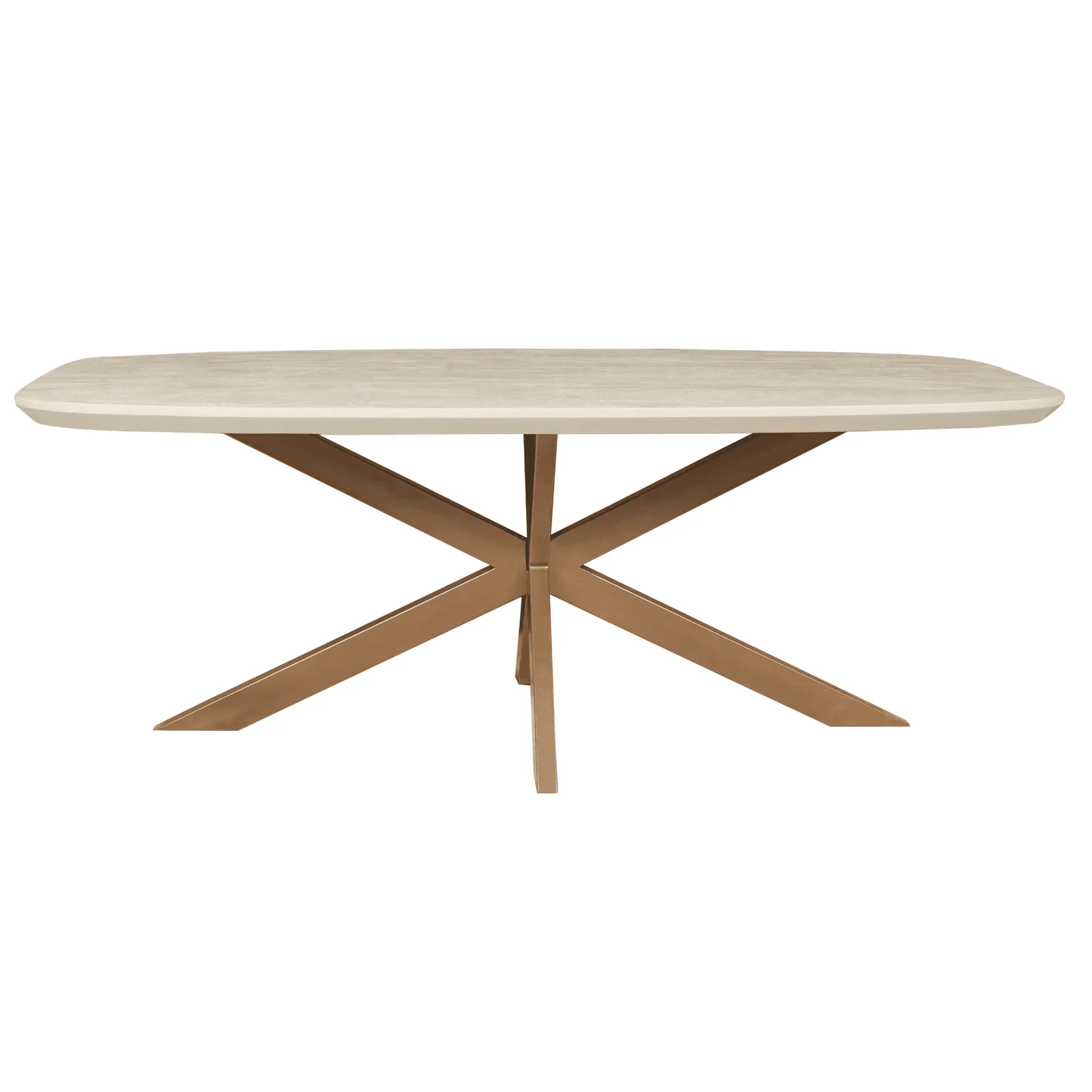 Danish oval dining table Madison Sand mango wood 160 cm - Starfurn