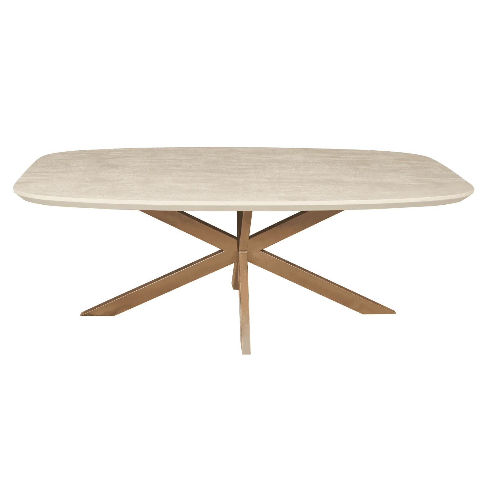 Danish oval dining table Madison Sand mango wood 160 cm - Starfurn