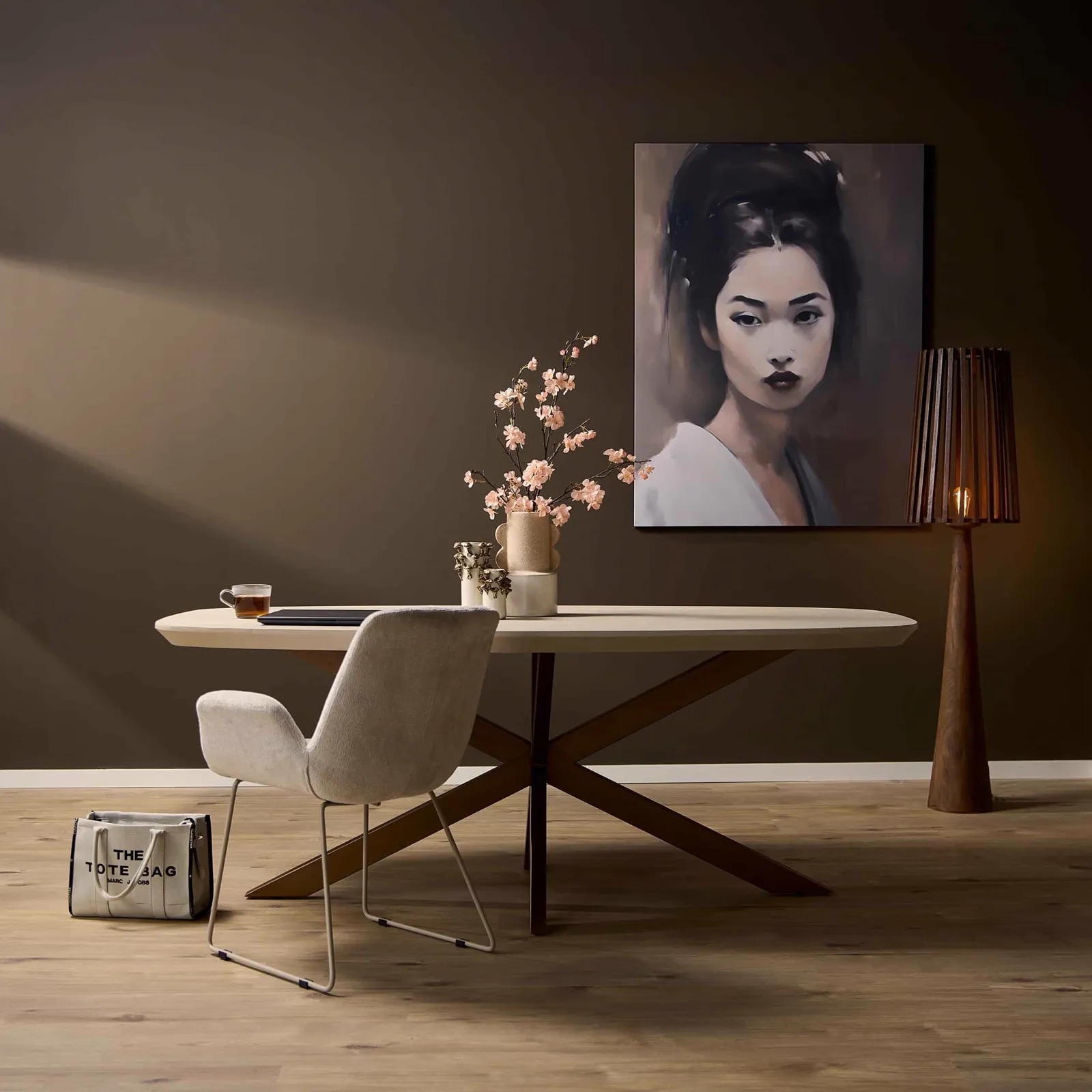 Danish oval dining table Madison Sand mango wood 160 cm - Starfurn