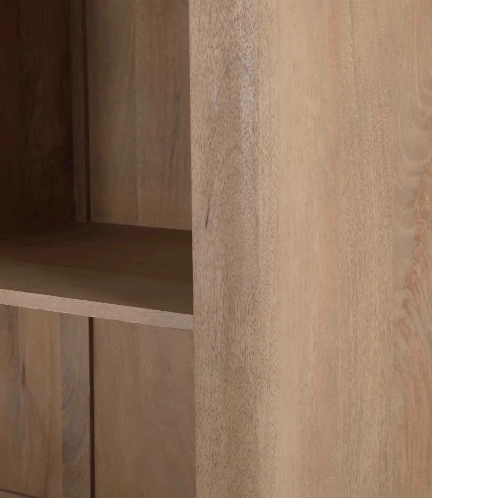 Open Cabinet XL Dallas Natural Mango Wood 160 cm - Starfurn, foto 6