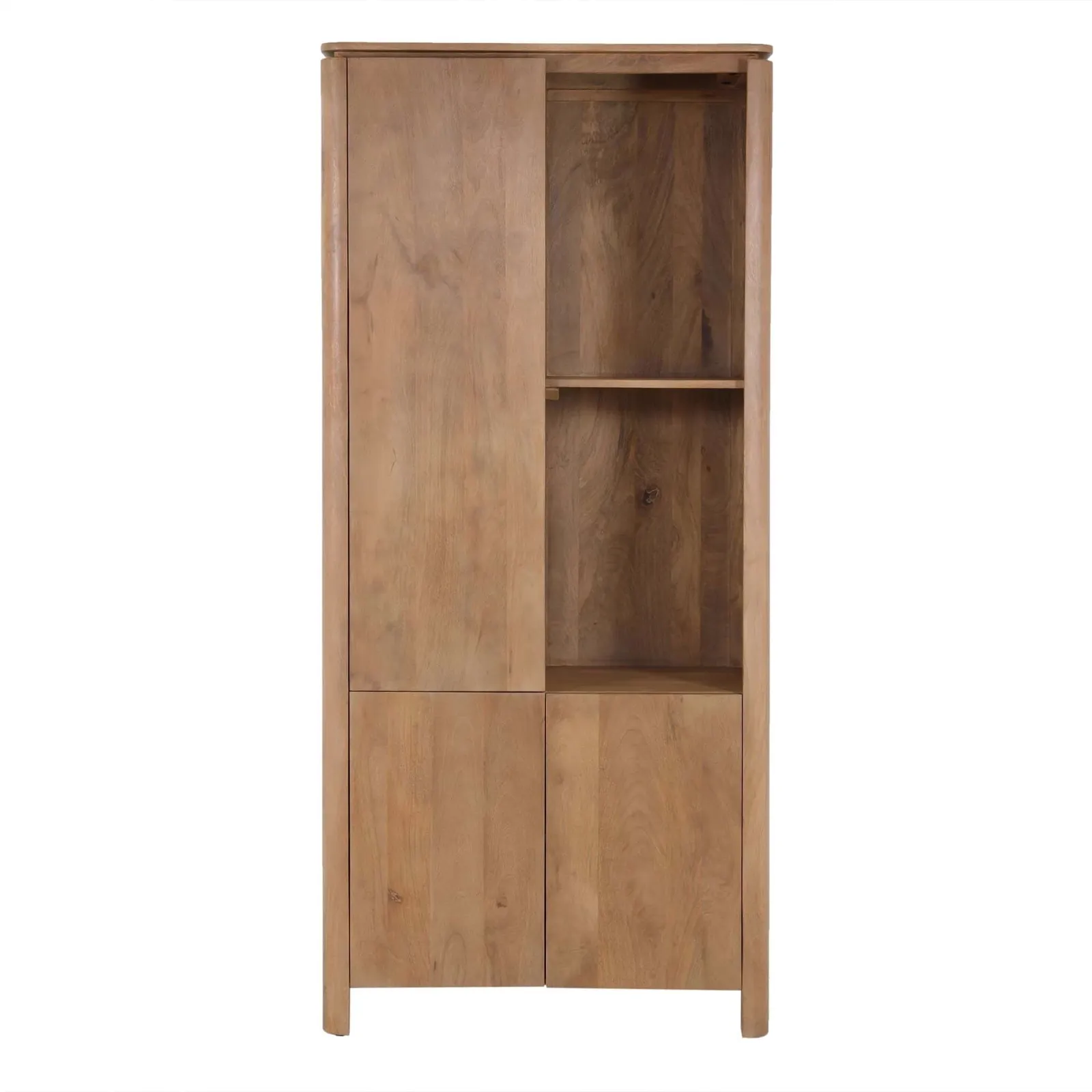 Dallas Open Cabinet Natural Mango Wood 90 cm - Starfurn