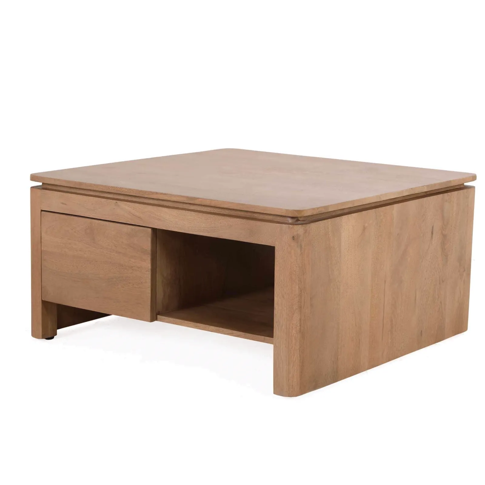 Square Coffee Table Dallas Natural Mango Wood 80 cm - Starfurn, foto 2