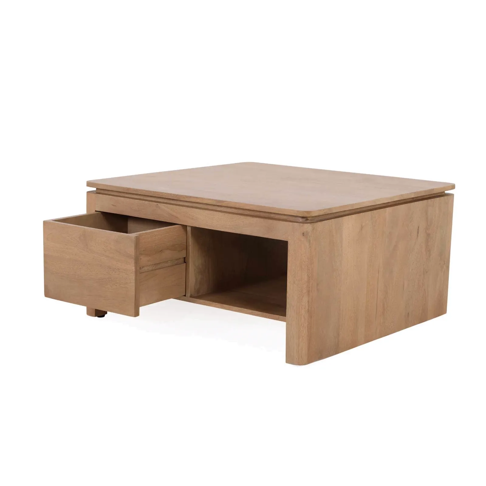 Square Coffee Table Dallas Natural Mango Wood 80 cm - Starfurn, foto 3
