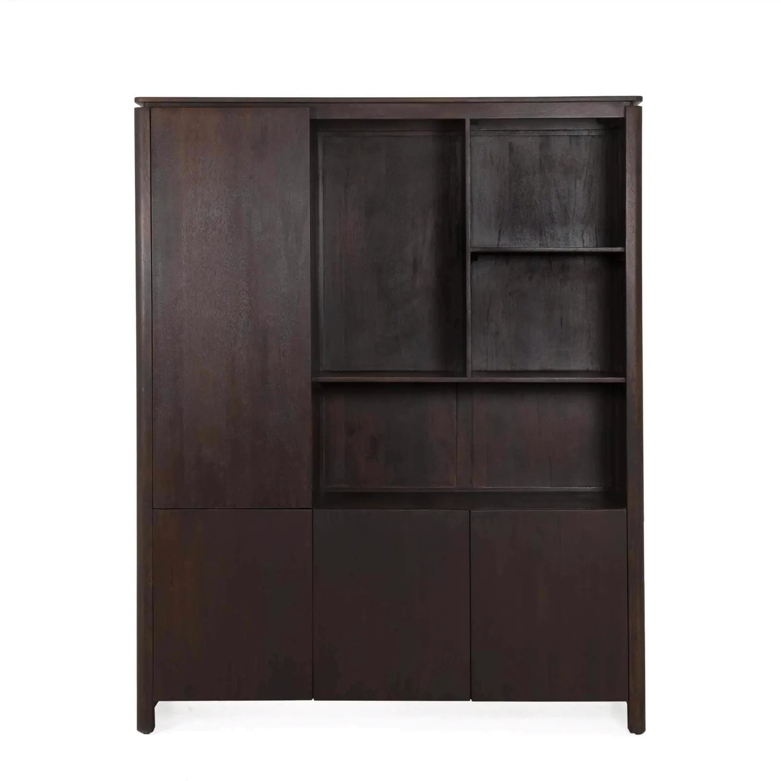 Dallas XL shelving cabinet brown mango wood 160 cm - Starfurn
