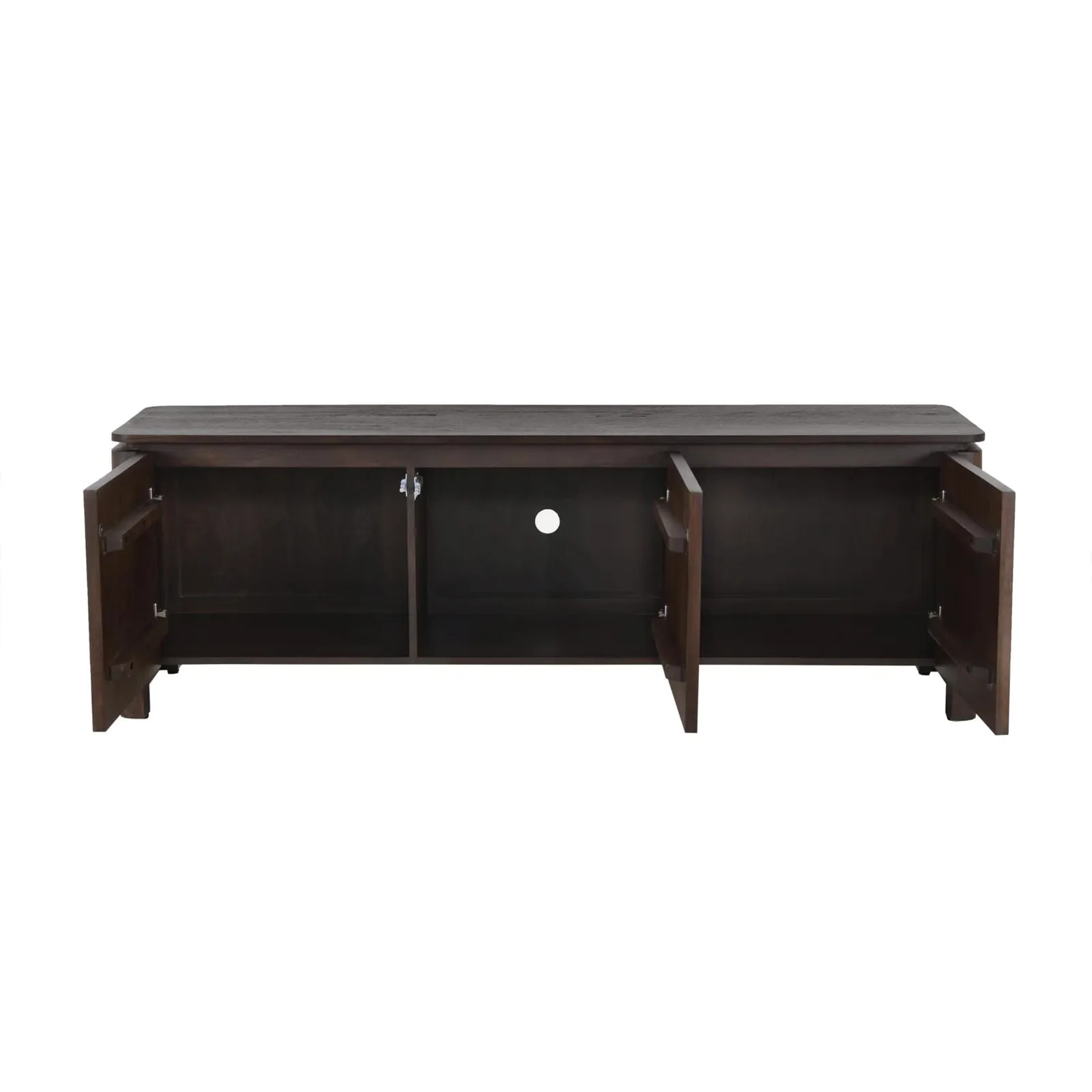 TV unit Dallas Brown Mango wood 165 cm - Starfurn, foto 2