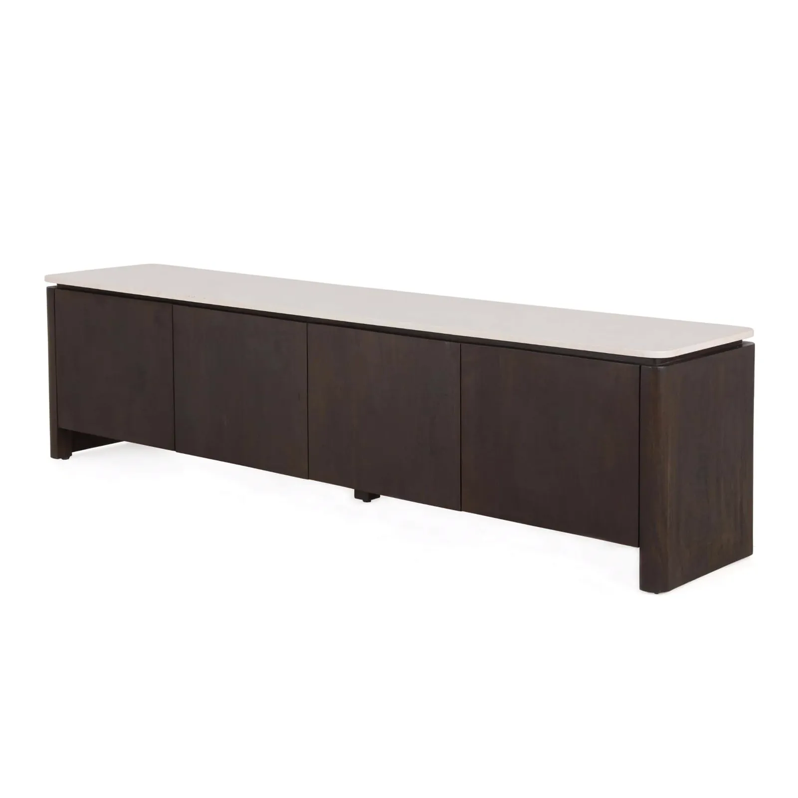 TV unit Dallas Brown Mango Wood 210 cm - Starfurn, foto 6
