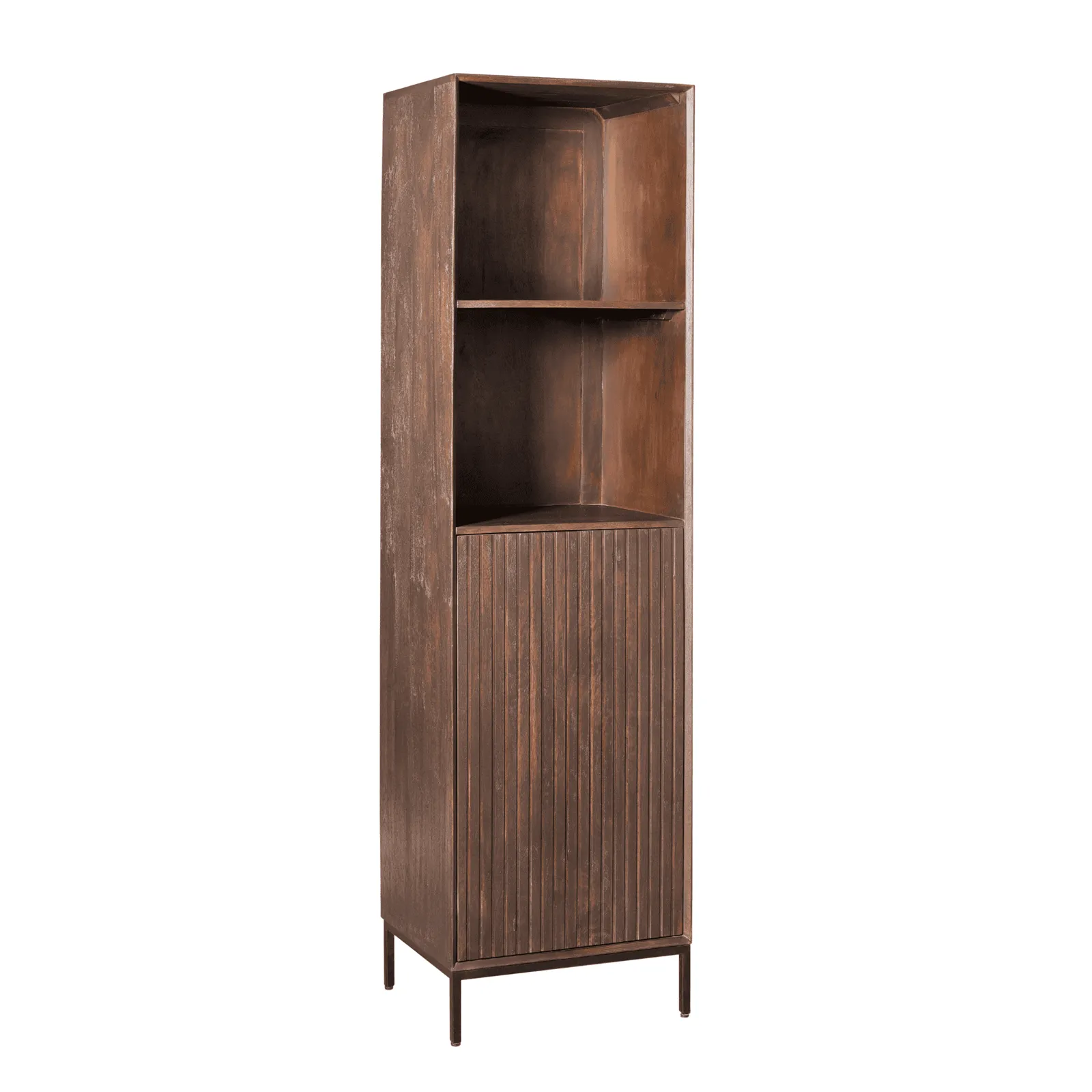 Bücherregal Madison Braun Mangoholz 55 cm - Starfurn