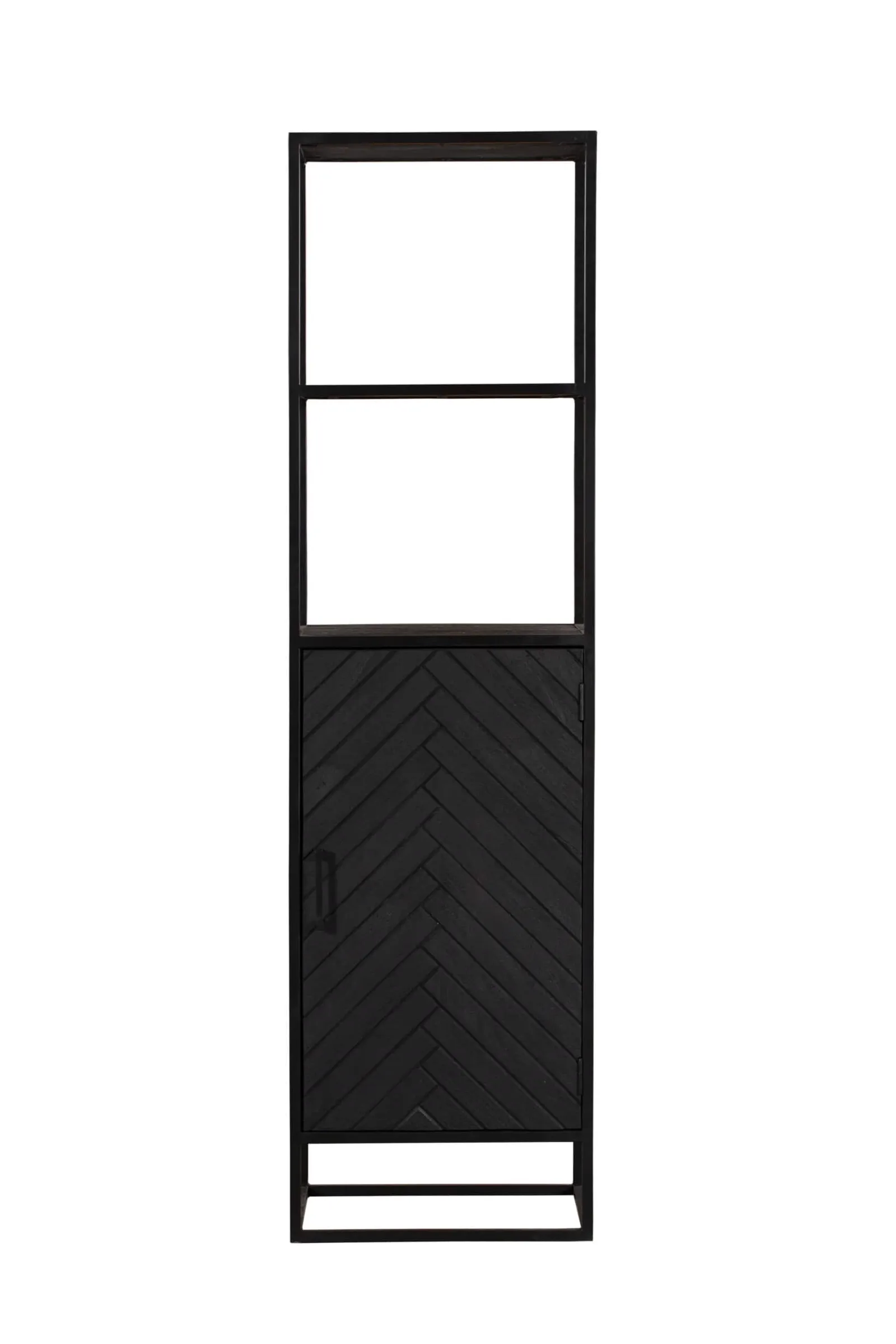Bookcase New York Black Mango Wood 55 cm - Starfurn