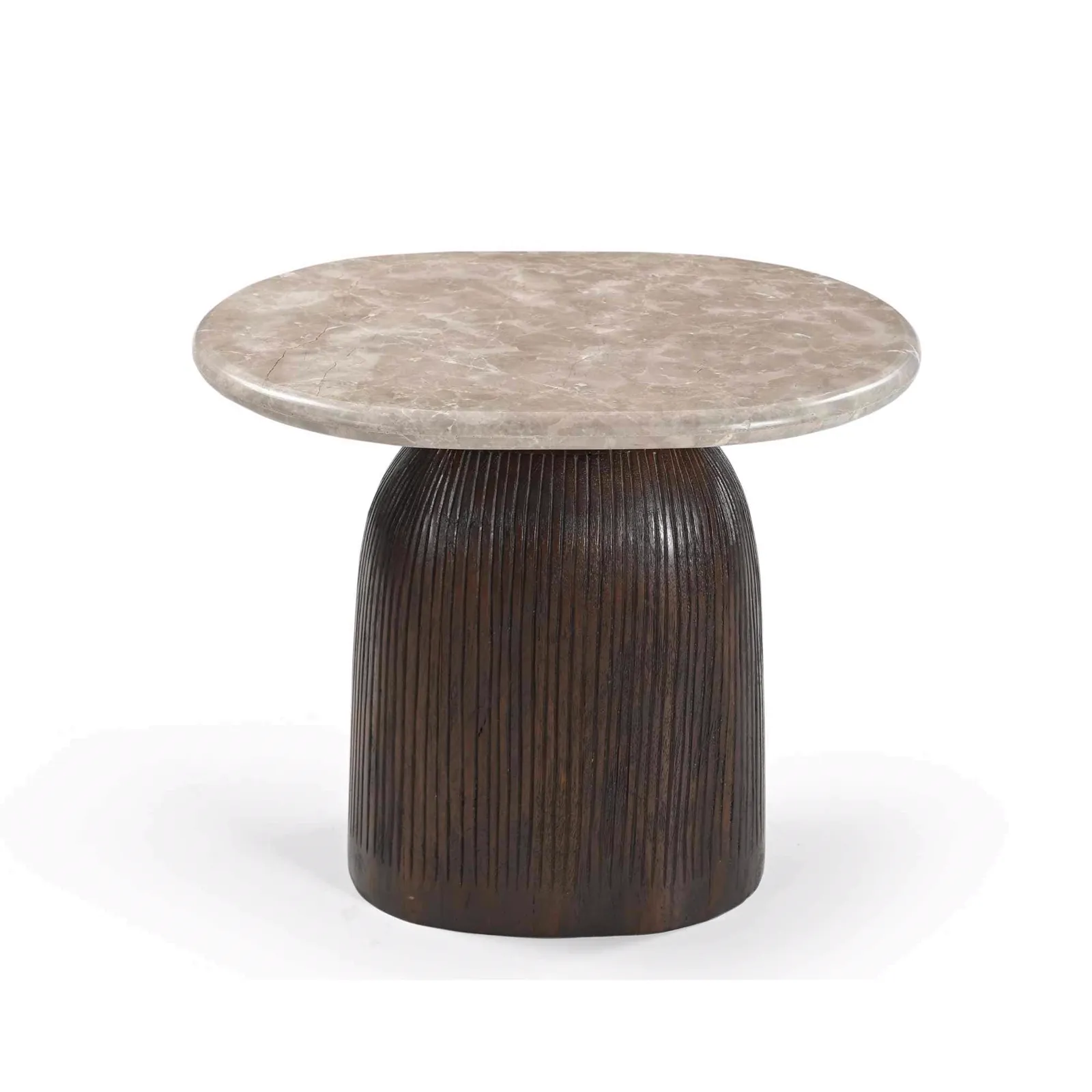 Side Table Noel Brown Marble 60 cm - Starfurn