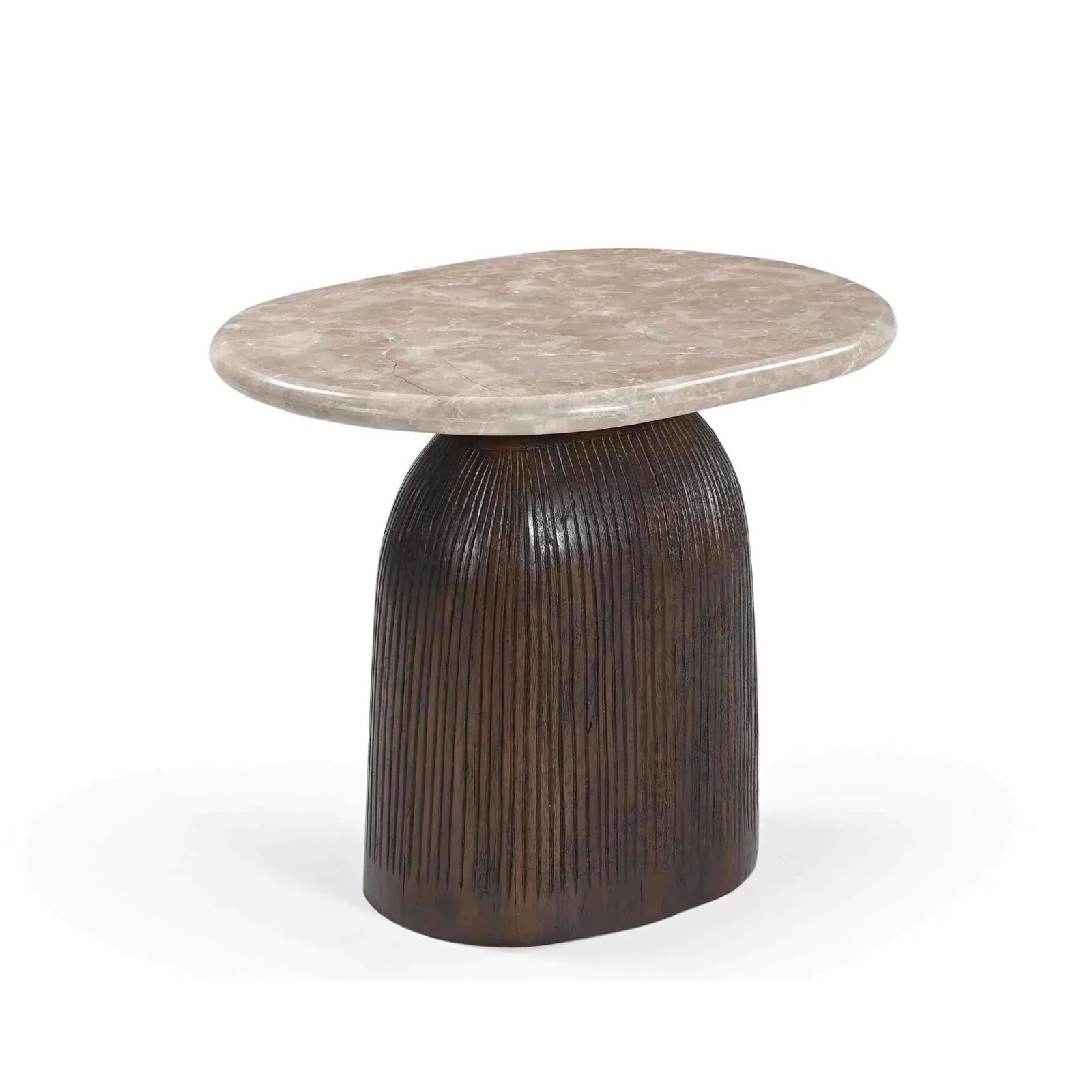 Side Table Noel Brown Marble 60 cm - Starfurn