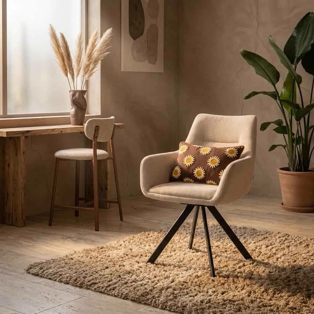 Stoel Bliss with armrest - beige - By-Boo