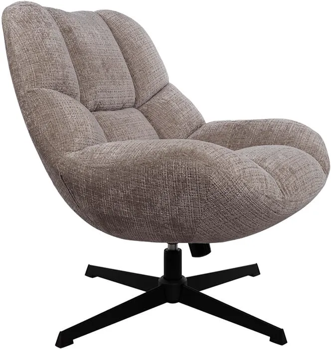 Swivel armchair Chuck 360 + rock system Cremona Fur 24 - MySons