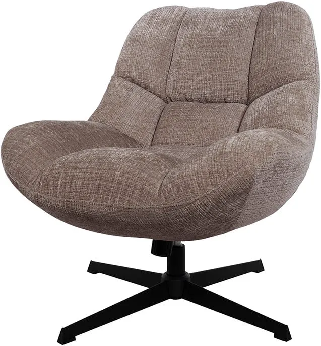 Swivel armchair Chuck 360 + rock system Cremona Fur 24 - MySons