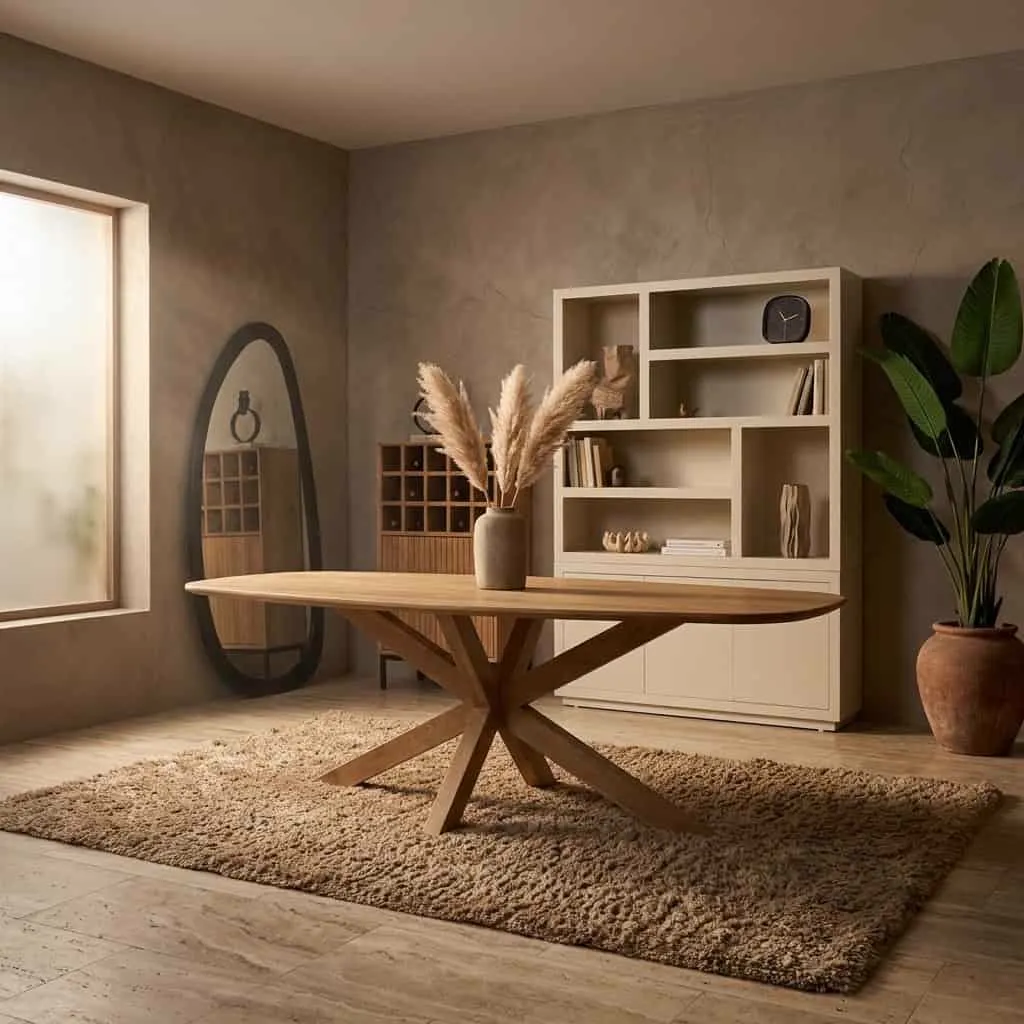Deens ovale eettafel Nina Naturel Mangohout 240 cm - Starfurn