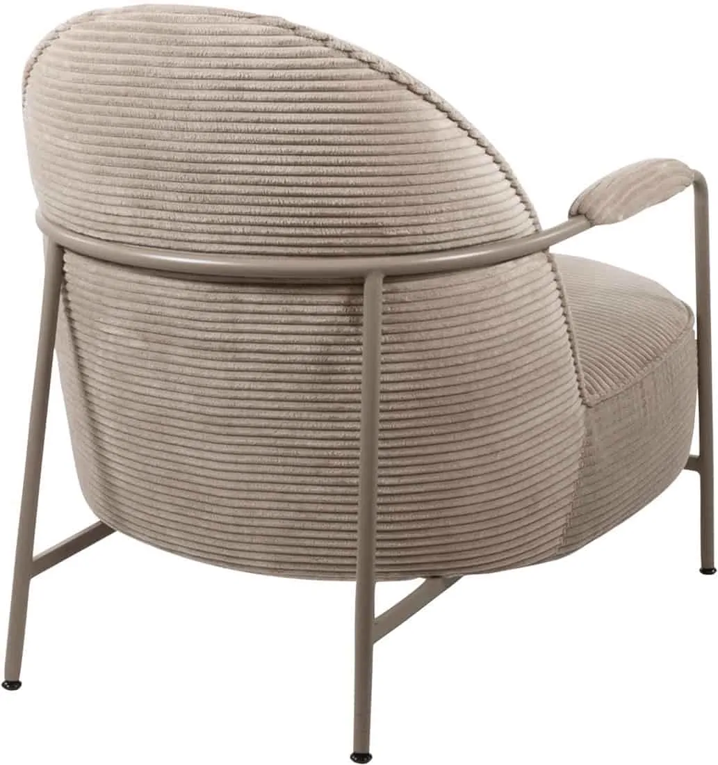 Armchair Elton Sand Frame Rib Sand - MySons
