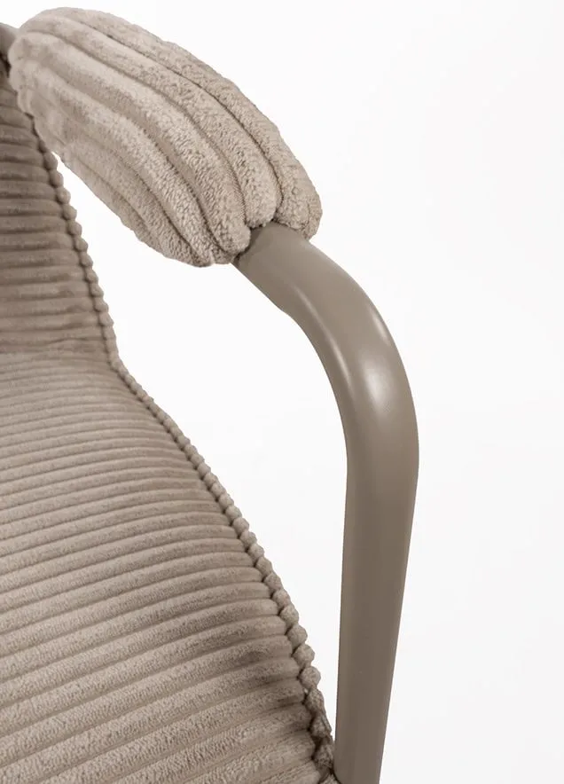 Armchair Elton Sand Frame Rib Sand - MySons