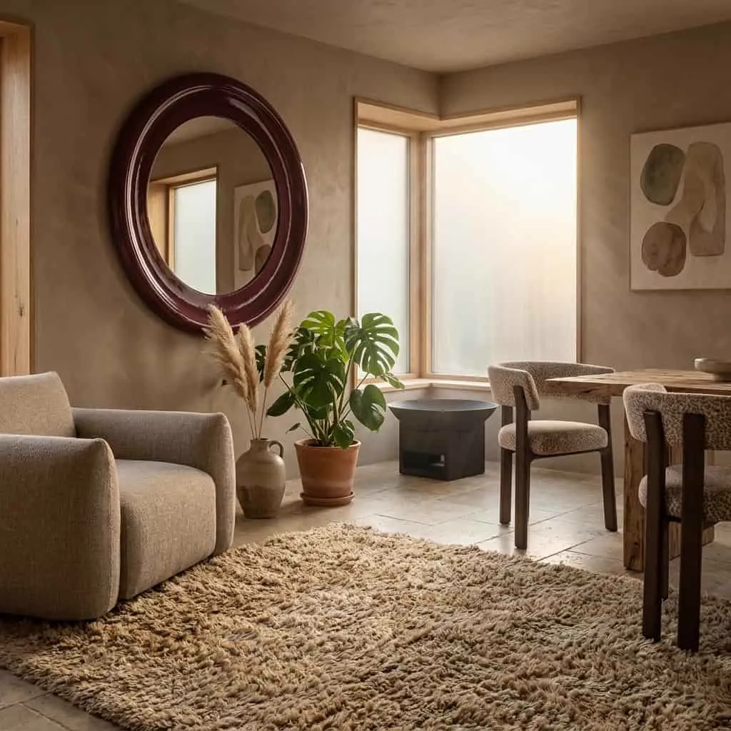 Eabel Mirror red - Richmond Interiors