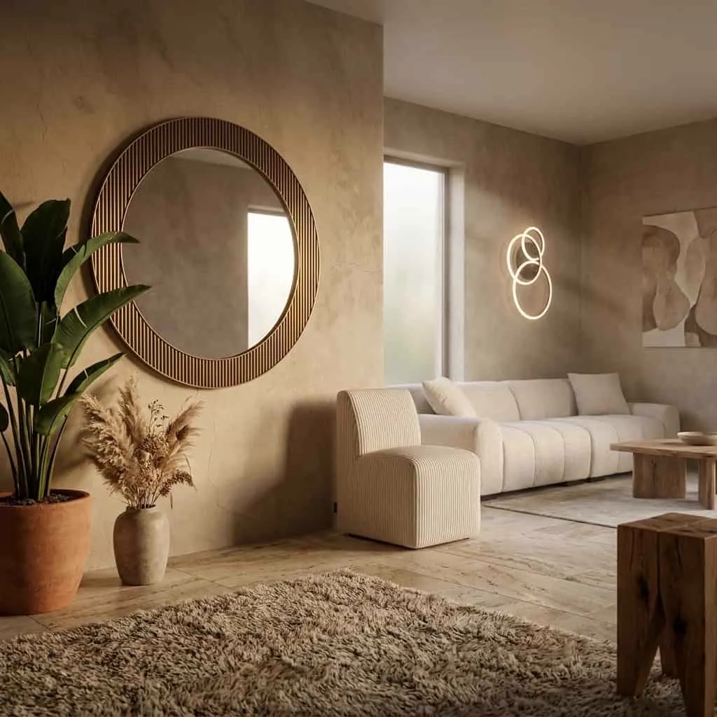 Ironville Mirror gold 86Ø - Richmond Interiors