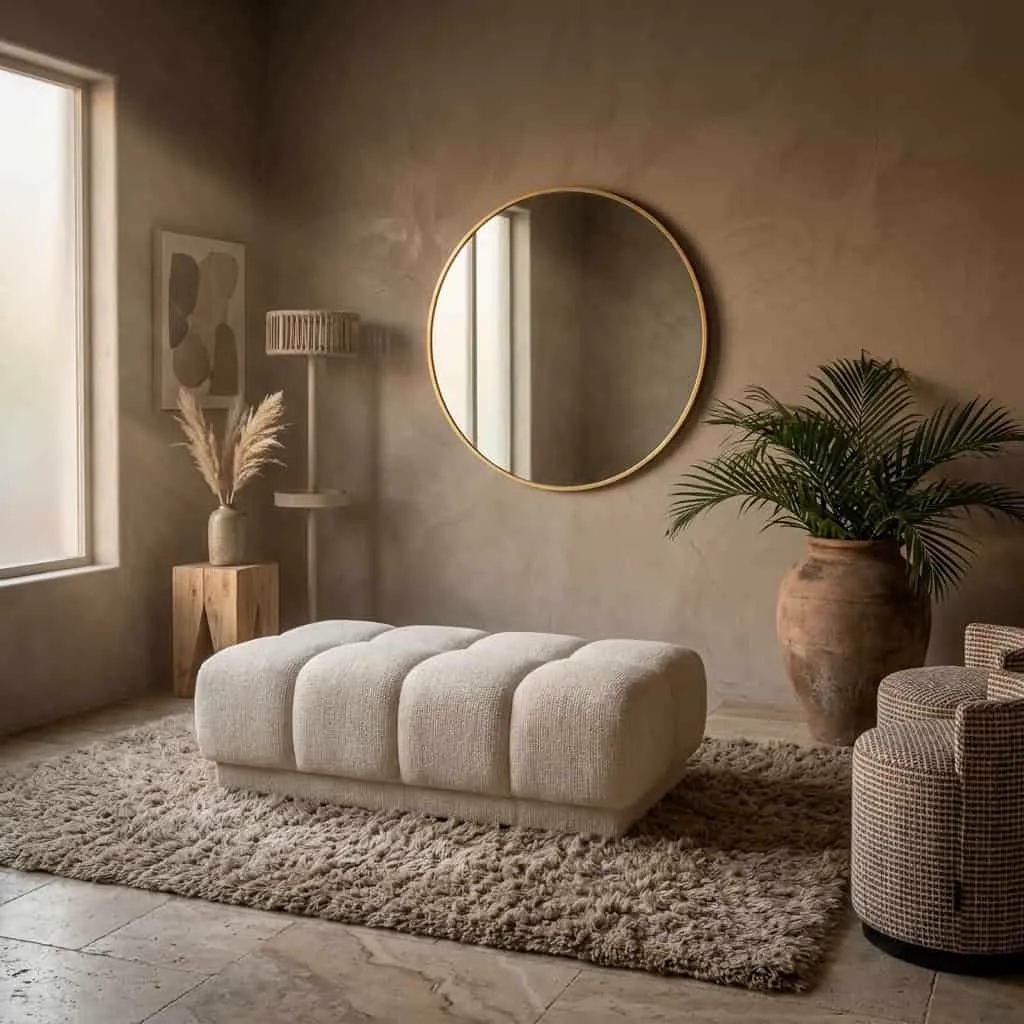 Maevy Mirror gold 110Ø - Richmond Interiors