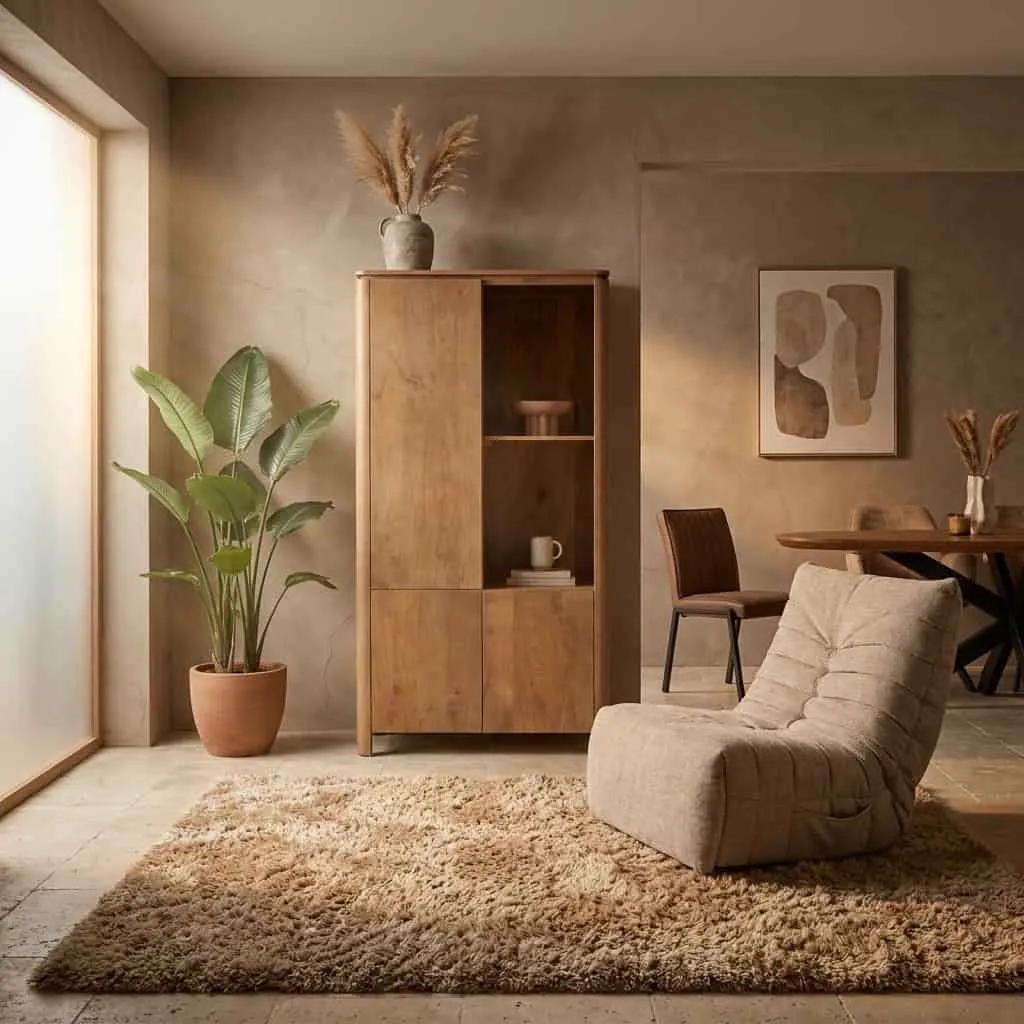 Dallas Open Cabinet Natural Mango Wood 90 cm - Starfurn