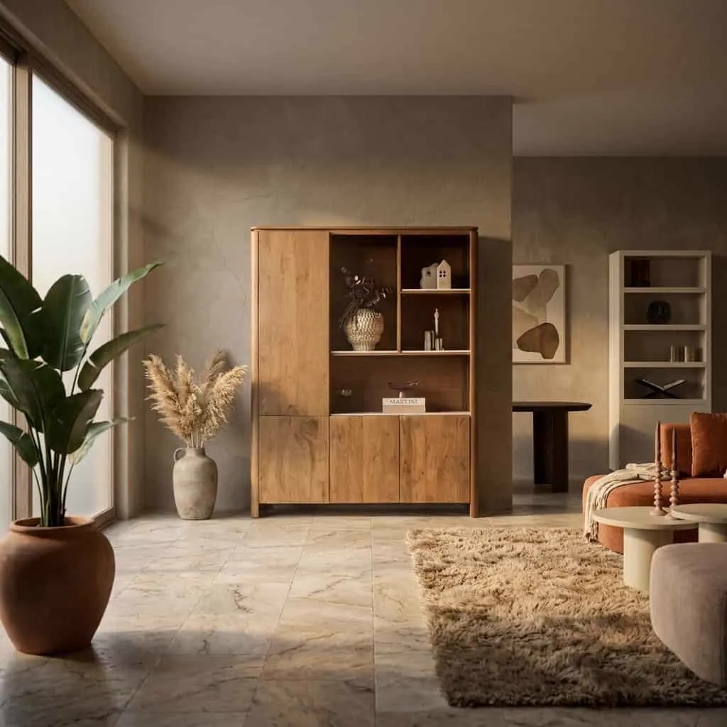 Open Cabinet XL Dallas Natural Mango Wood 160 cm - Starfurn