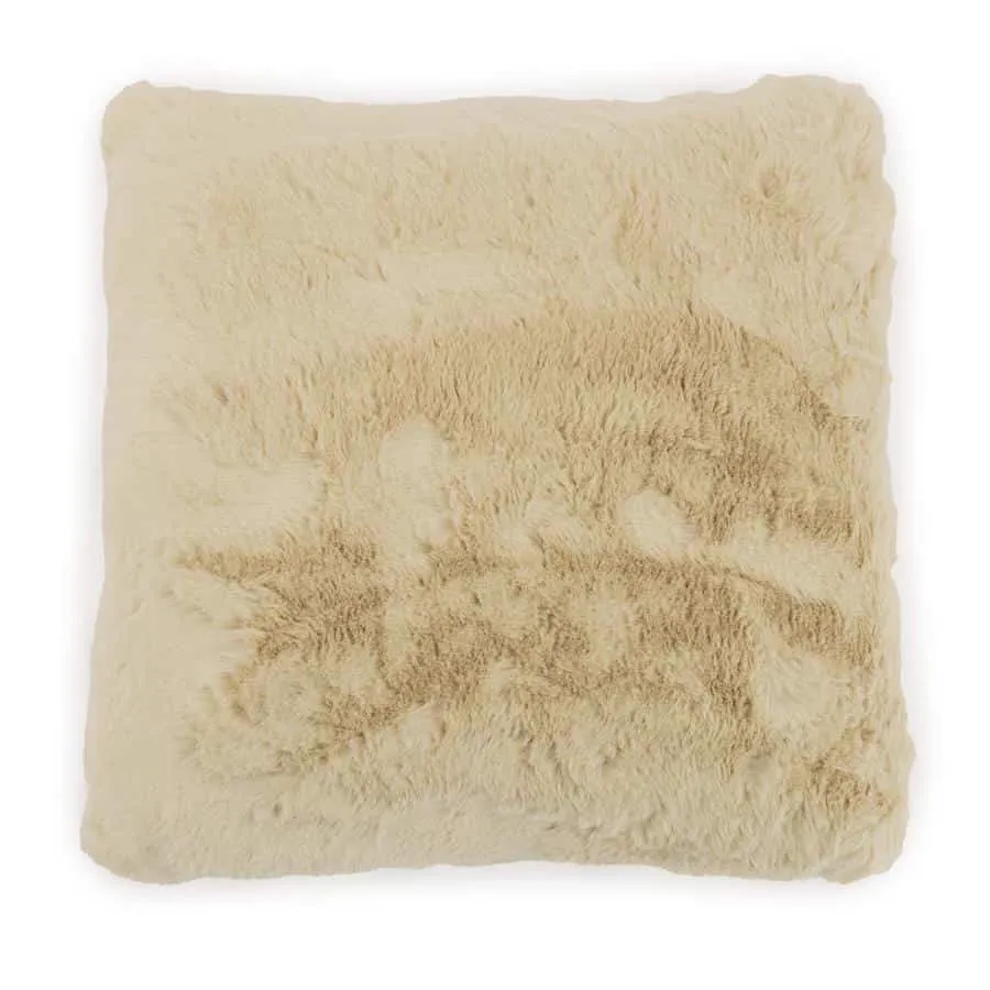 Kissen Mosa beige auf weißem Hintergrund, von oben fotografiert - By-Boo