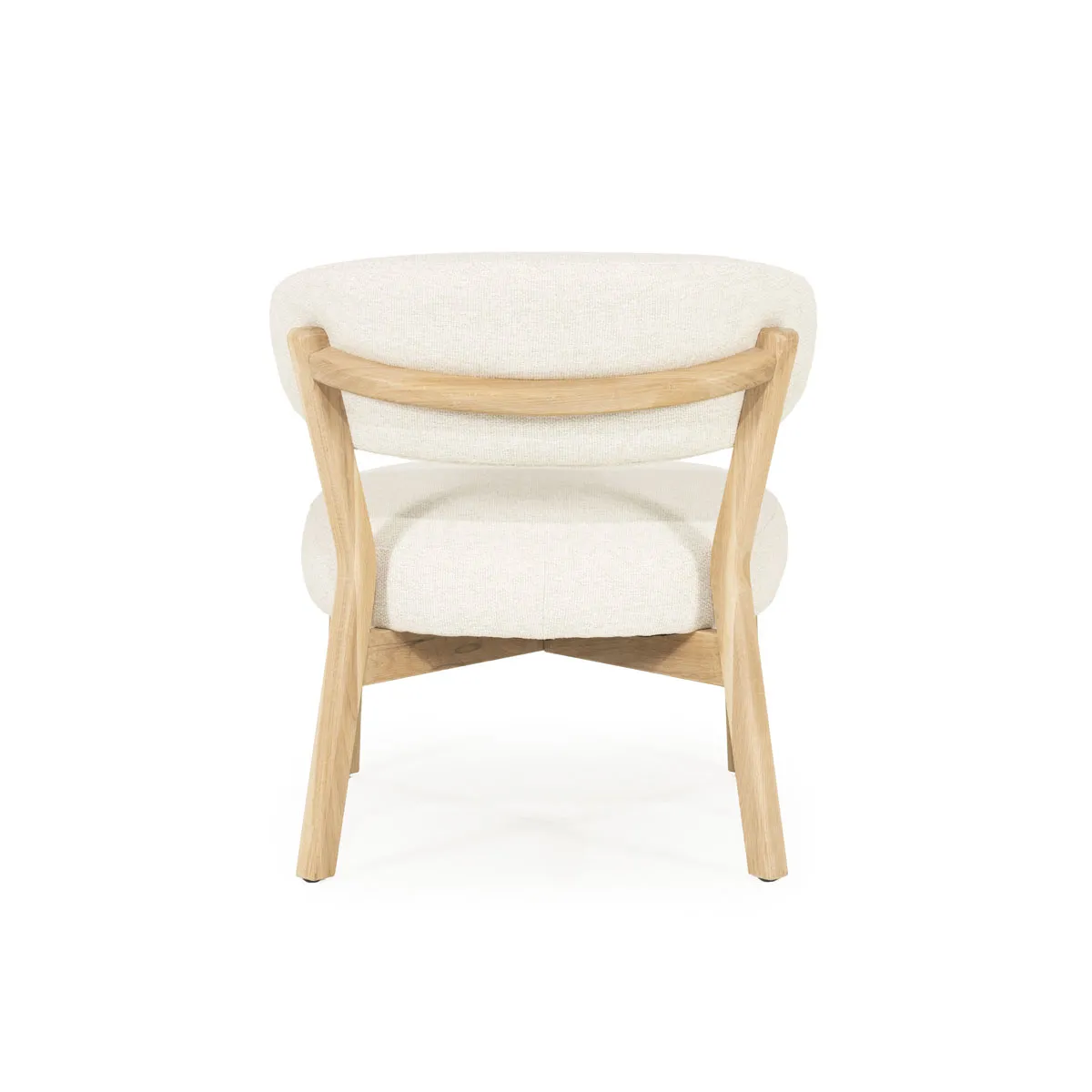 Sessel Mikky Natur - Beige Moon von hinten auf weißem Hintergrund - Eleonora