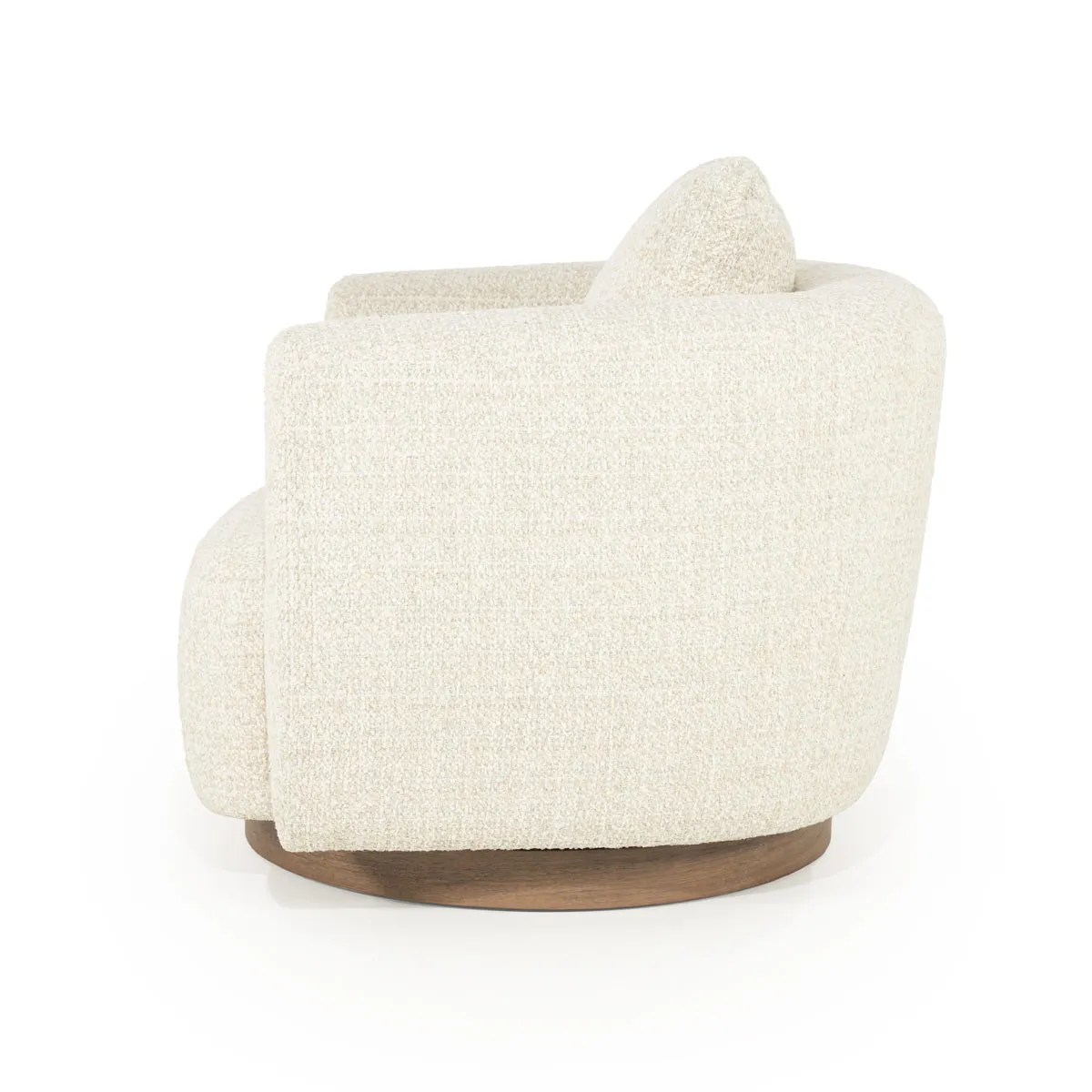 Sessel Jordan - beige Asti, von der Seite fotografiert auf weißem Hintergrund - Eleonora