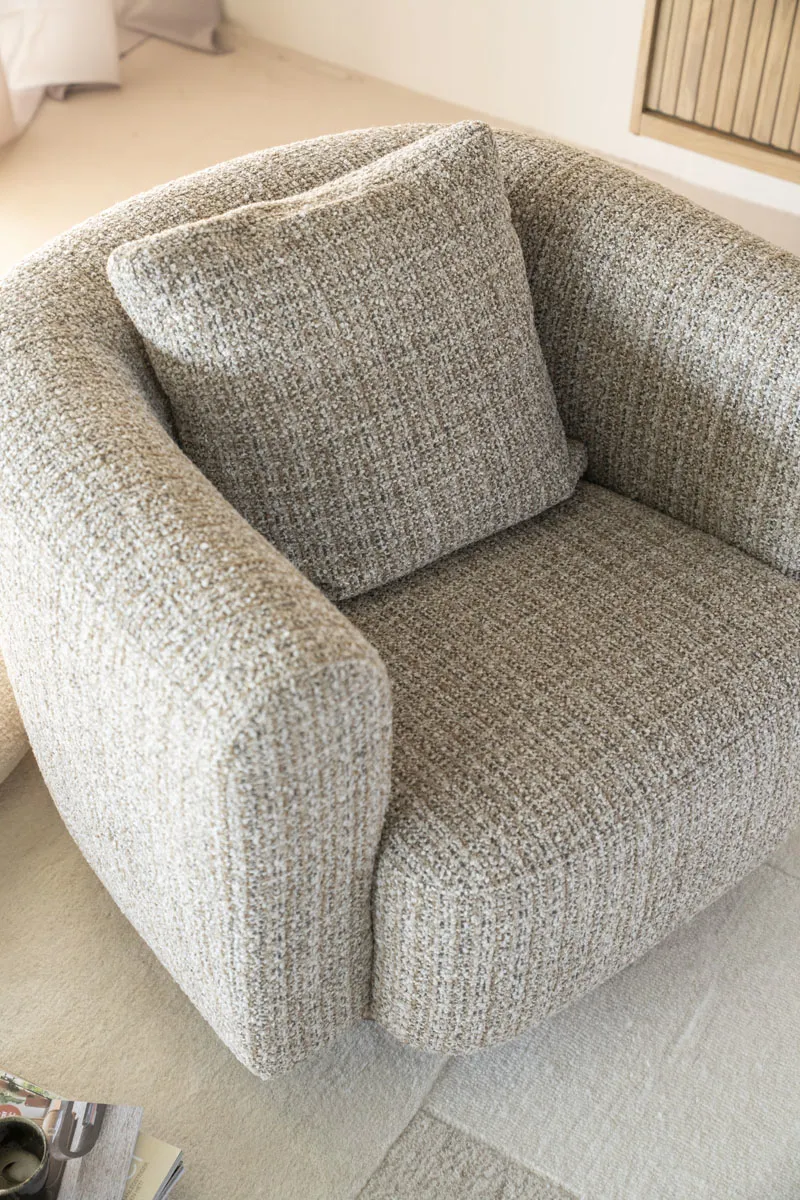 Armchair Jordan Taupe Asti - Eleonora