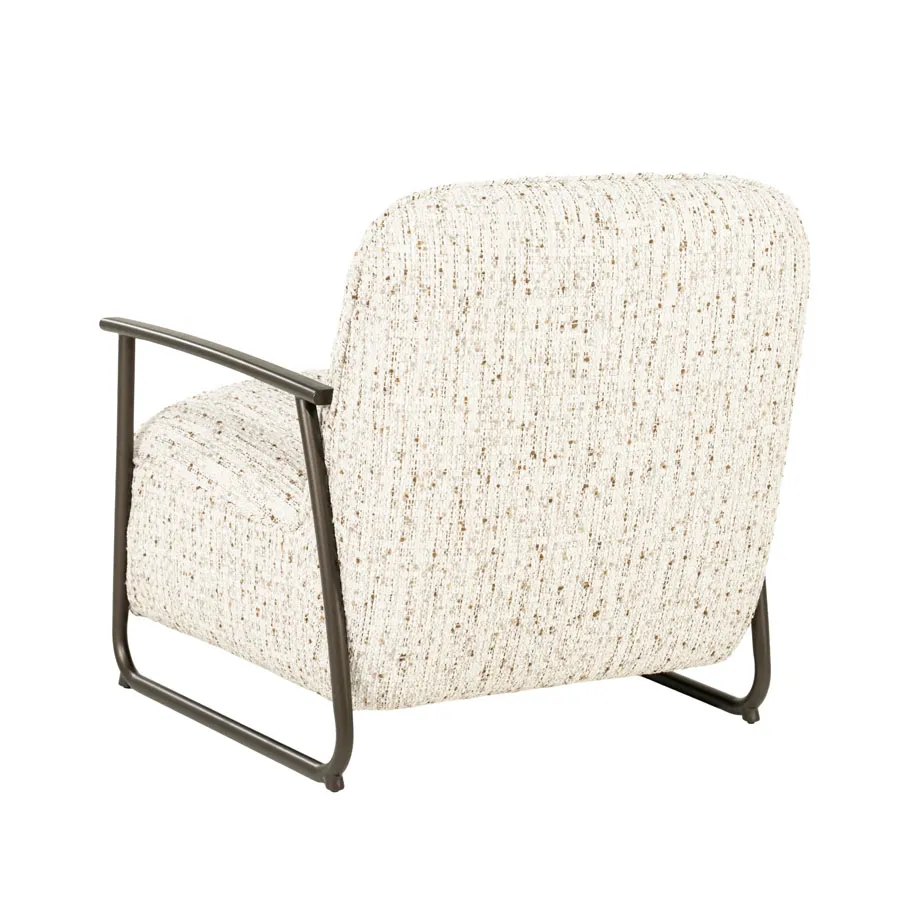 Sessel Norel - beige Vive, schräg von hinten auf weißem Hintergrund fotografiert - Eleonora