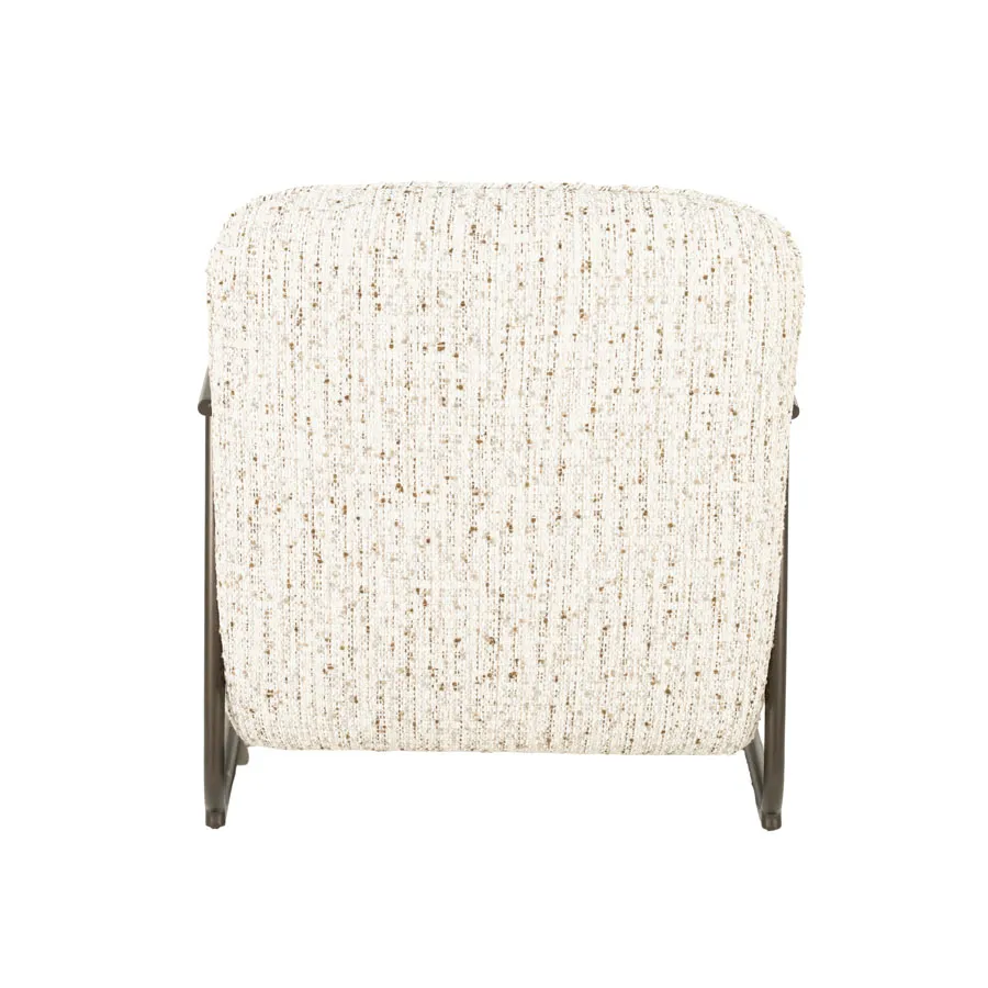 Sessel Norel - beige Vive, von hinten auf weißem Hintergrund - Eleonora
