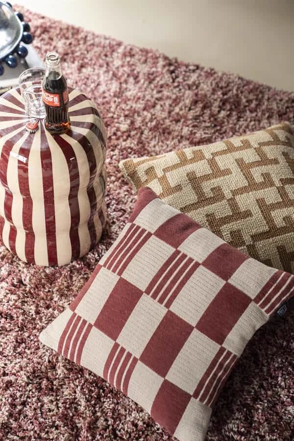 Cushion Twist 45x45 cm - burgundy - By-Boo