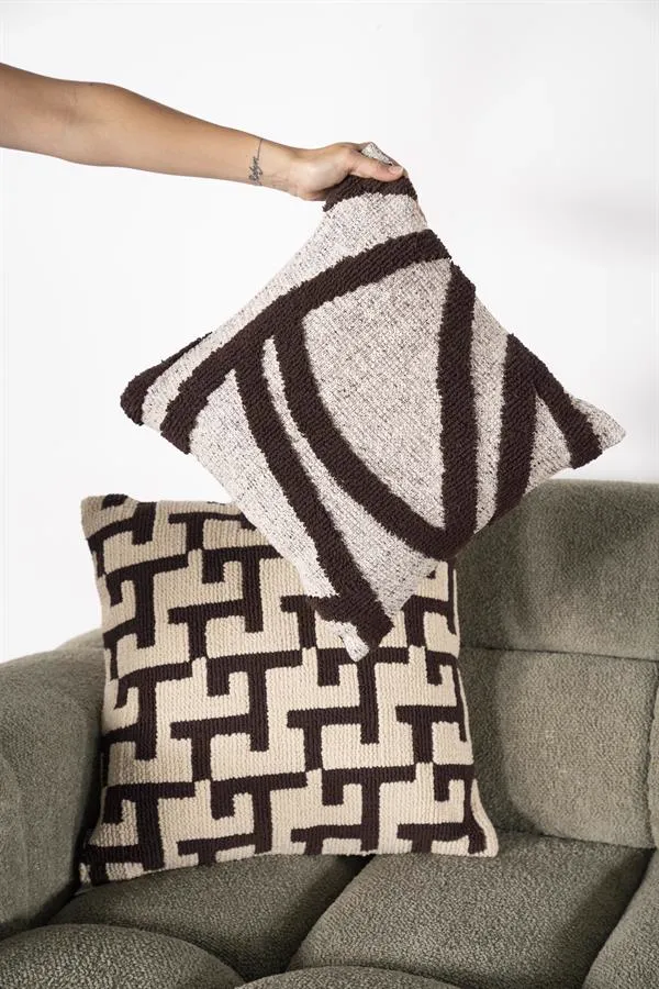 Cushion Majani - dark brown - By-Boo
