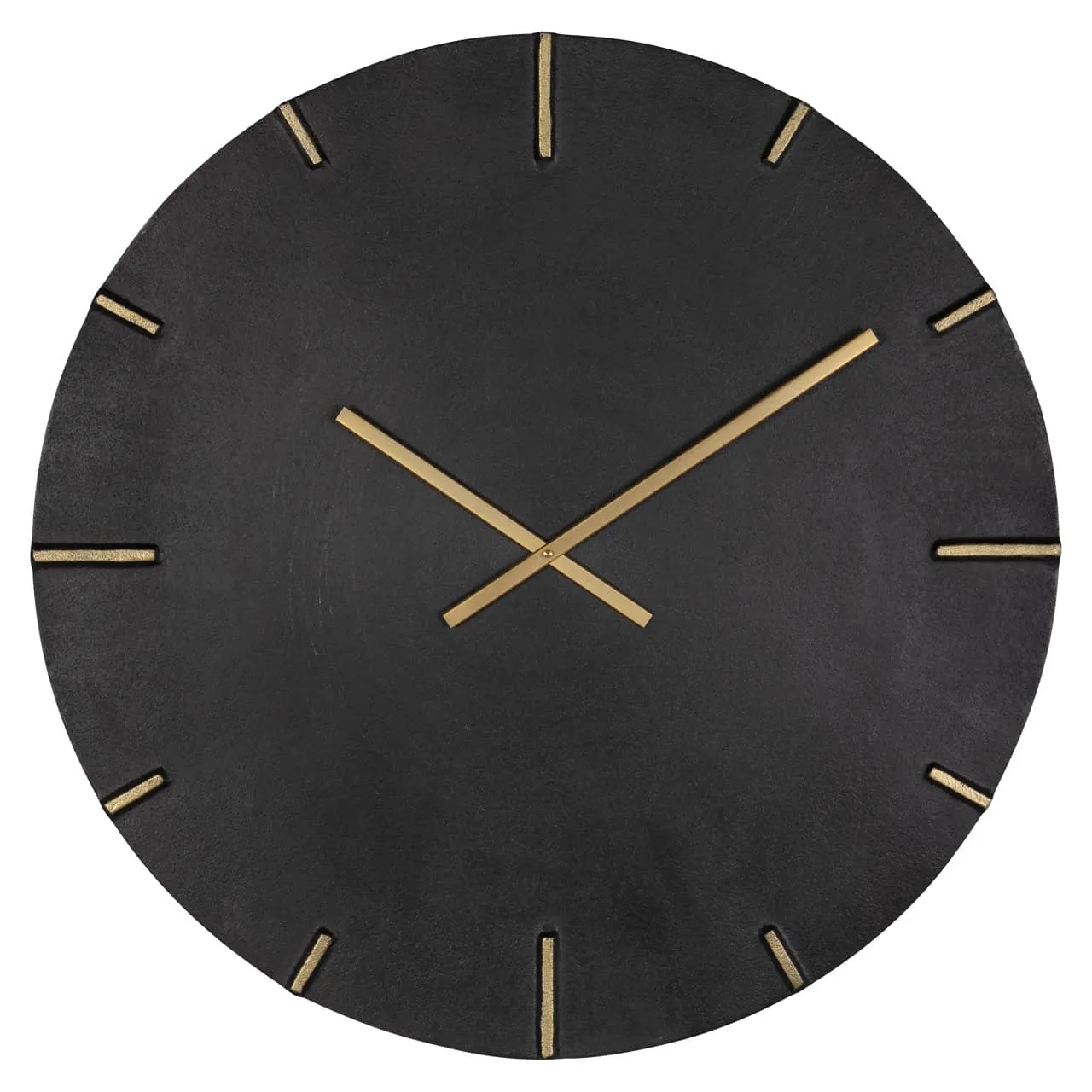 De Klok Bilal black/gold van voren gefotografeerd op een witte achtergrond - Richmond Interiors