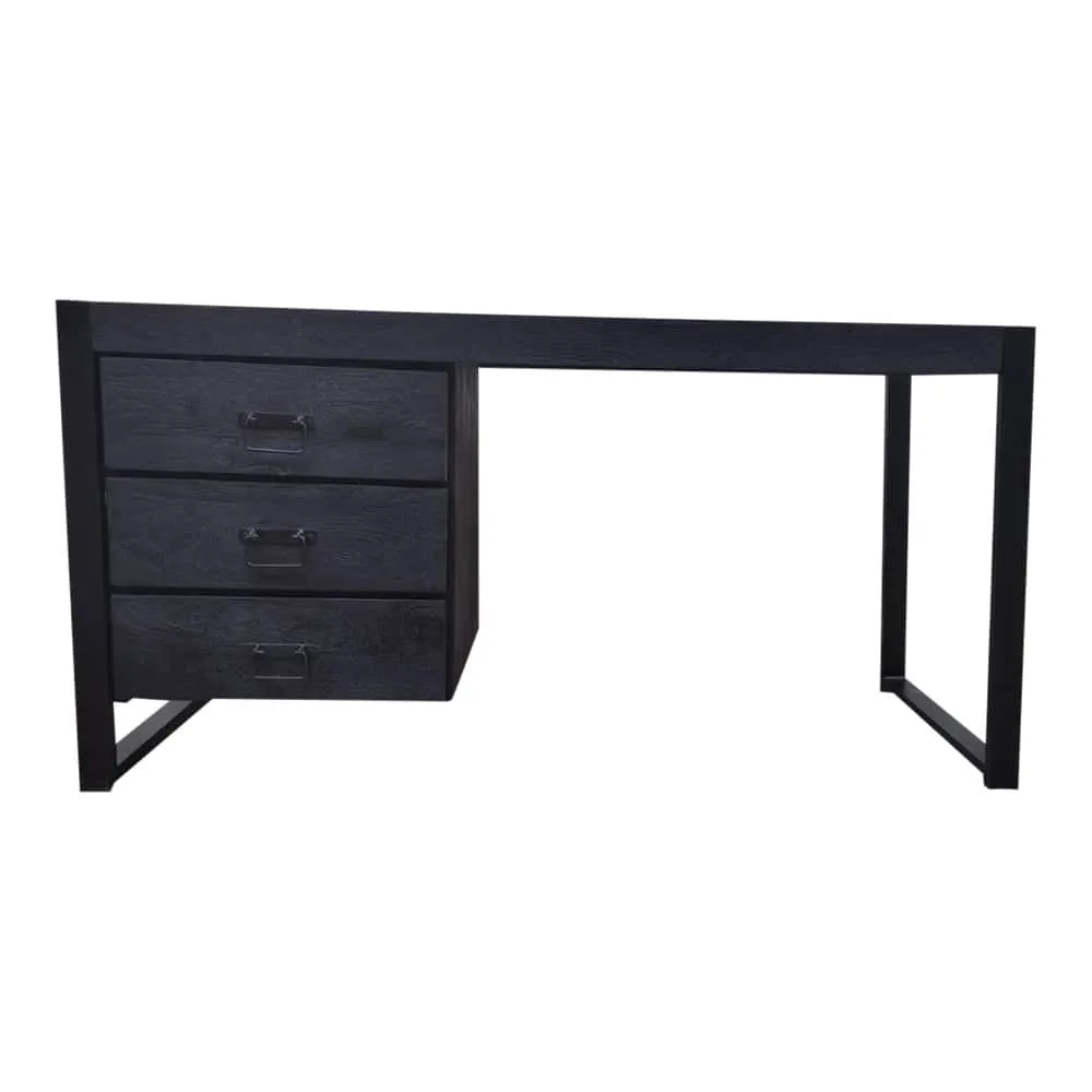 Boaz Desk in Black Mango Wood 145 cm - Starfurn