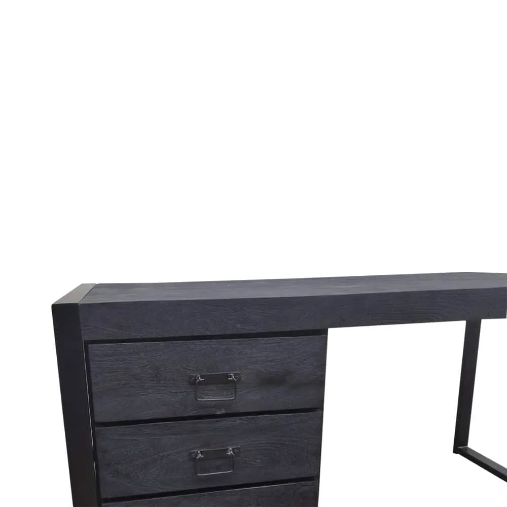 Boaz Desk in Black Mango Wood 145 cm - Starfurn