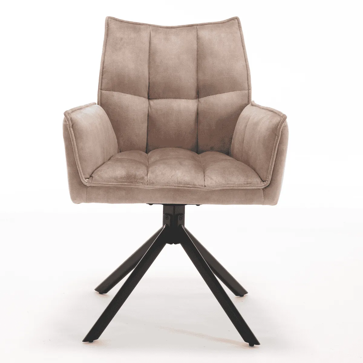 Dining chair Dani Beige Velvet Swivel - Starfurn