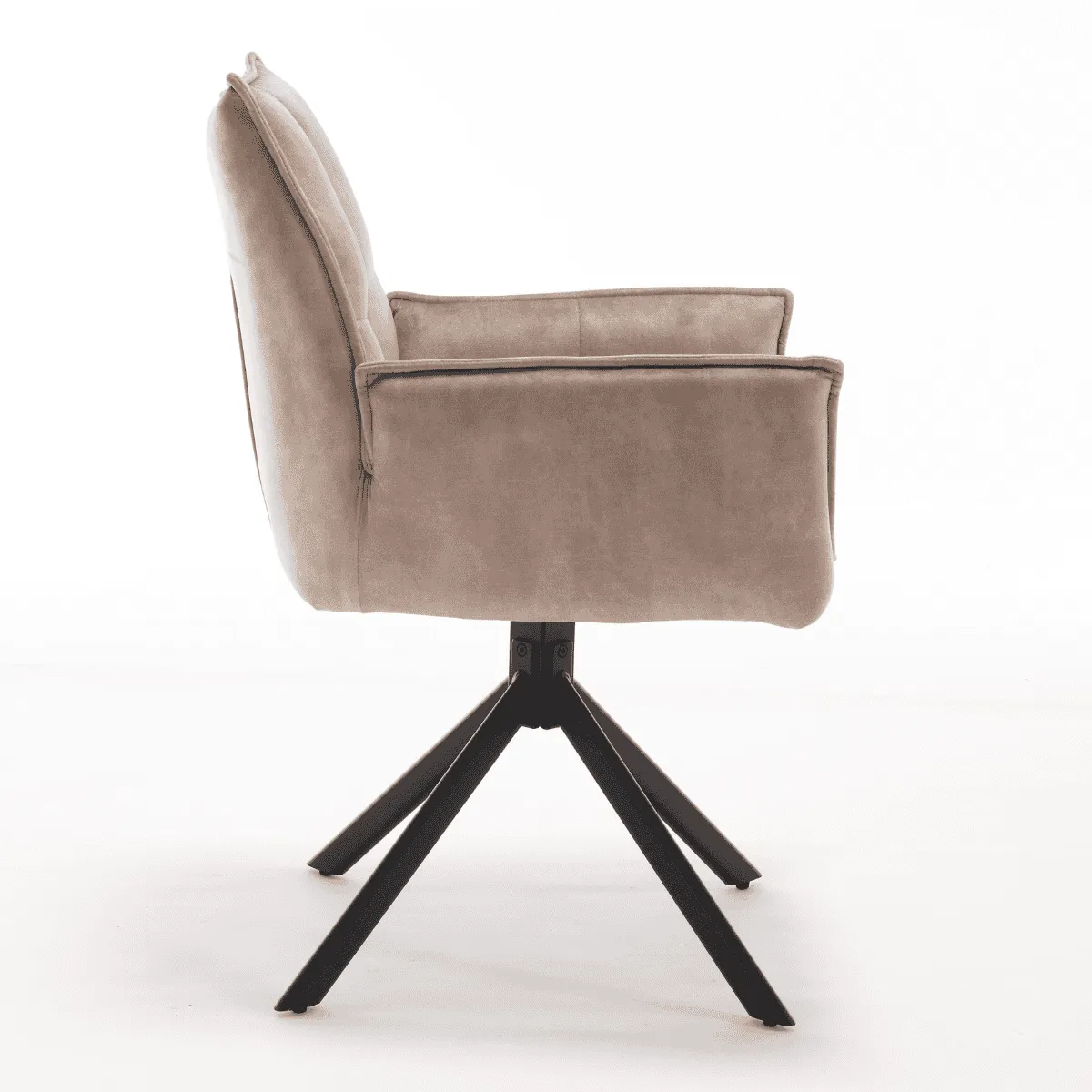 Dining chair Dani Beige Velvet Swivel - Starfurn