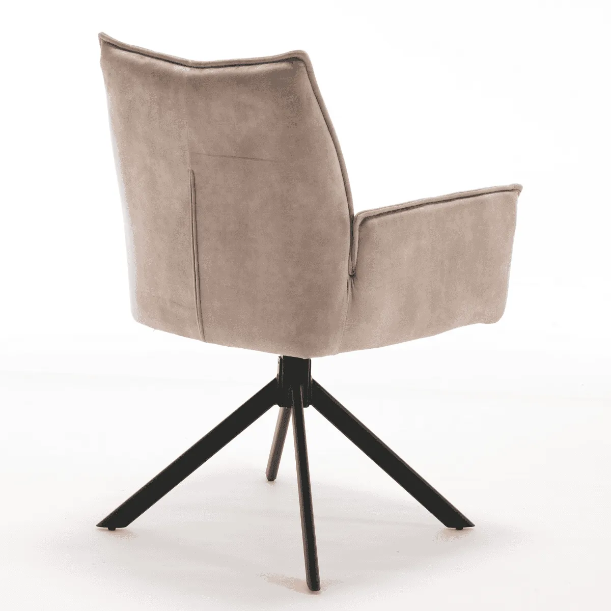 Dining chair Dani Beige Velvet Swivel - Starfurn