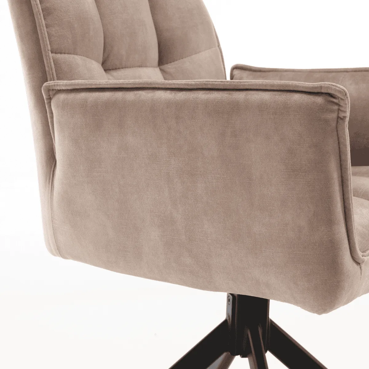 Dining chair Dani Beige Velvet Swivel - Starfurn