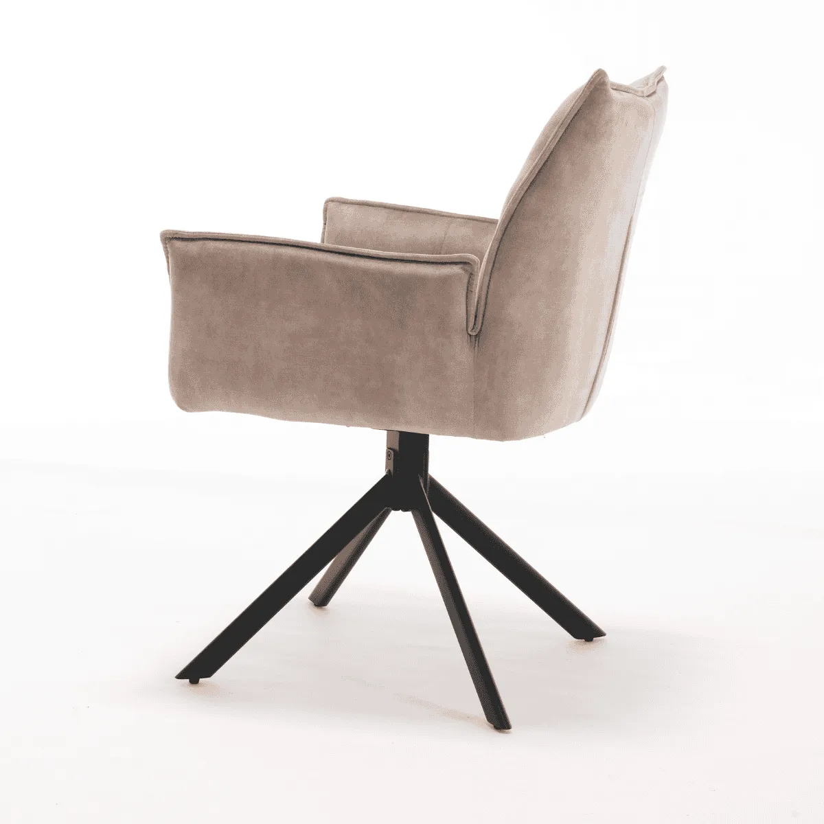 Dining chair Dani Beige Velvet Swivel - Starfurn