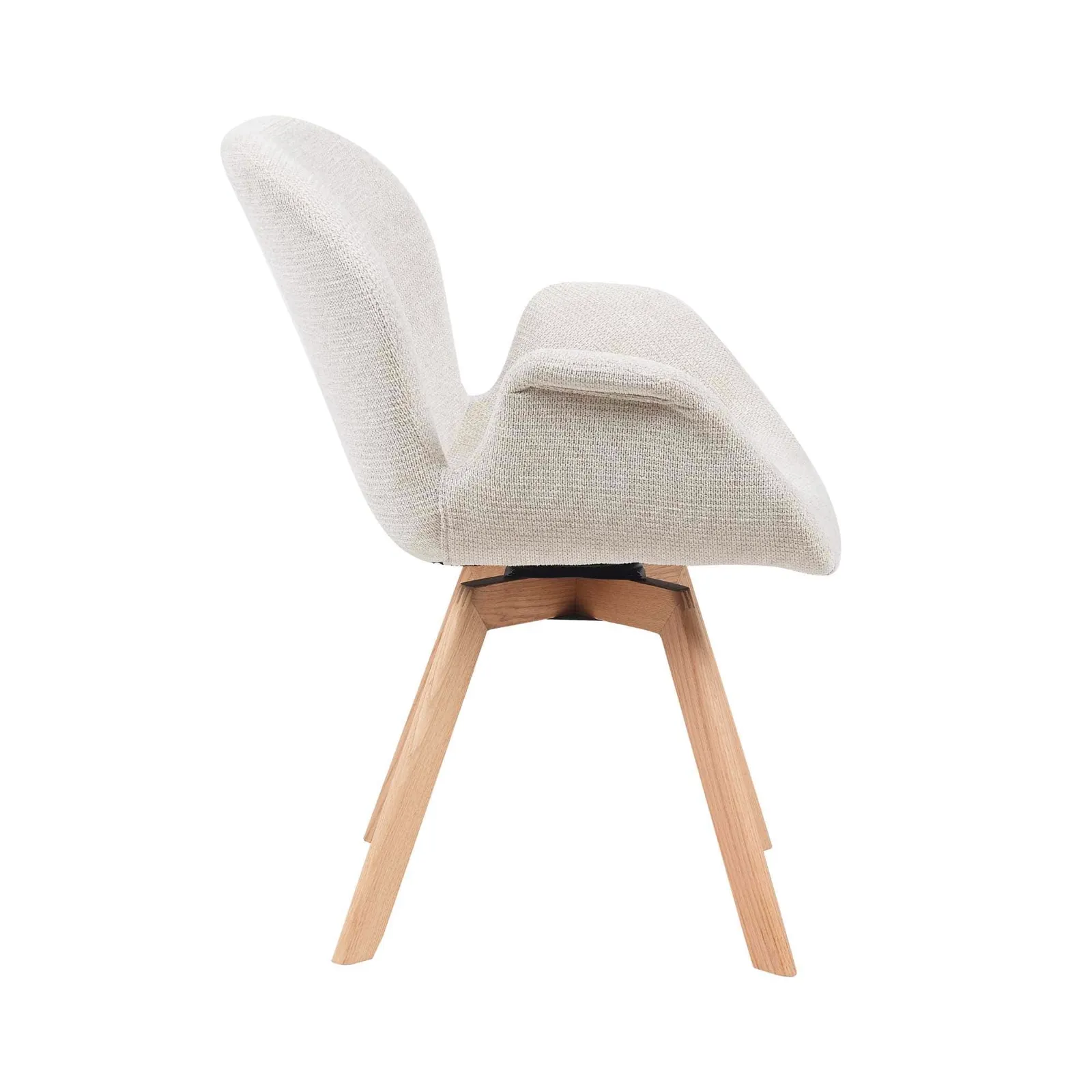 Esszimmerstuhl Jesse Drehbar Anthrazit in einem stimmungsvollen Wohnzimmer mit Couchtisch und Pflanze - Starfurn - Beige