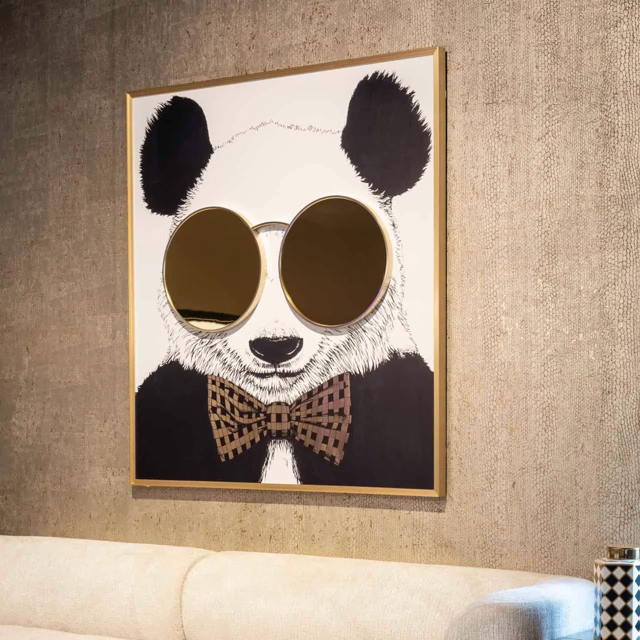 Wall art Panda black/gold - Richmond Interiors